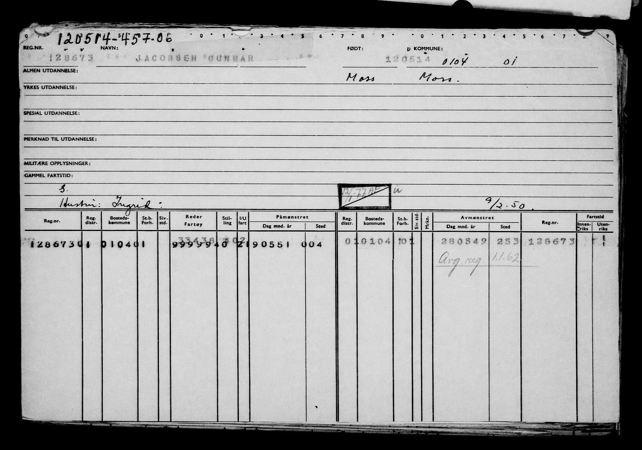 Direktoratet for sjømenn, AV/RA-S-3545/G/Gb/L0120: Hovedkort, 1914, p. 595