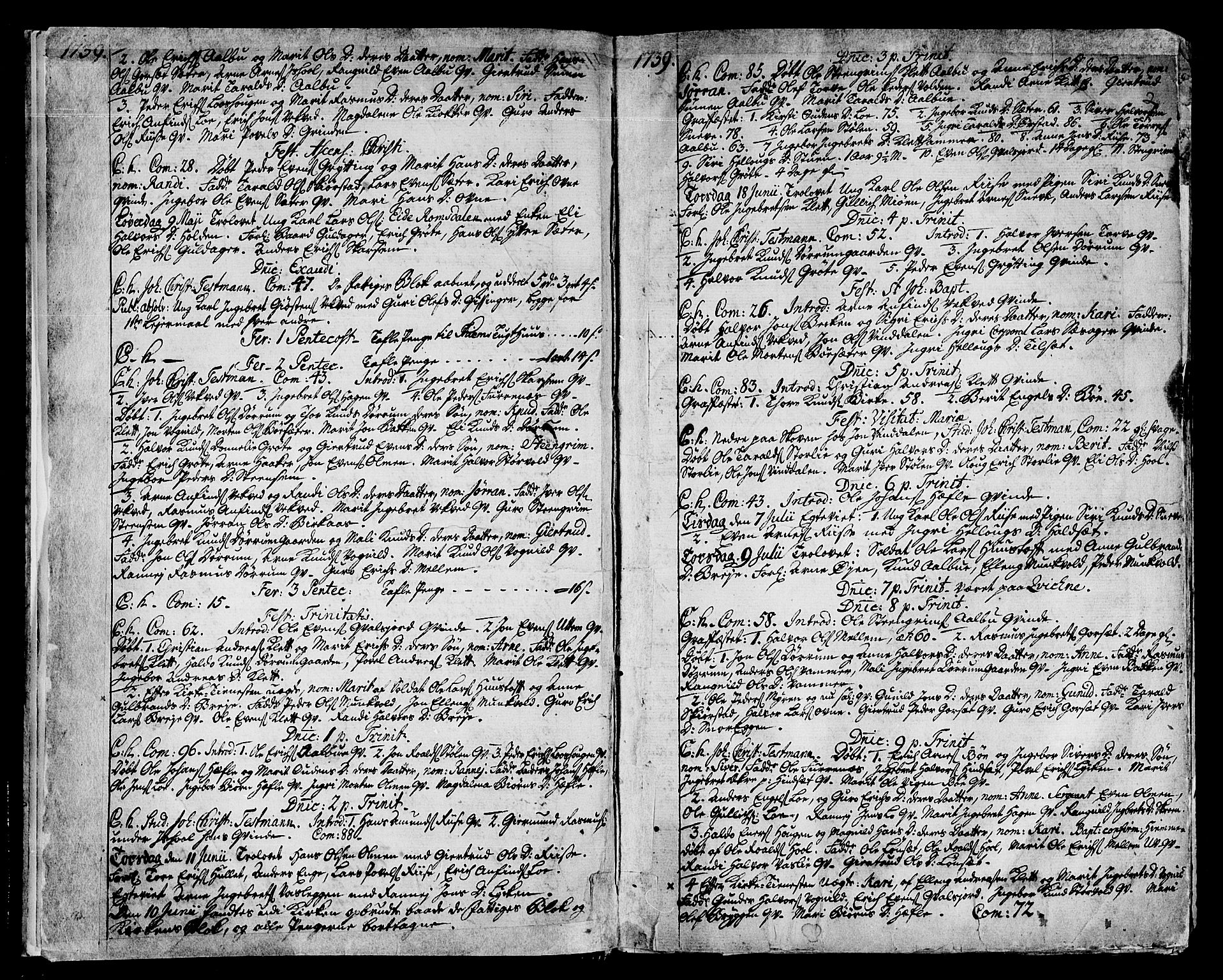 Ministerialprotokoller, klokkerbøker og fødselsregistre - Sør-Trøndelag, SAT/A-1456/678/L0891: Parish register (official) no. 678A01, 1739-1780, p. 3