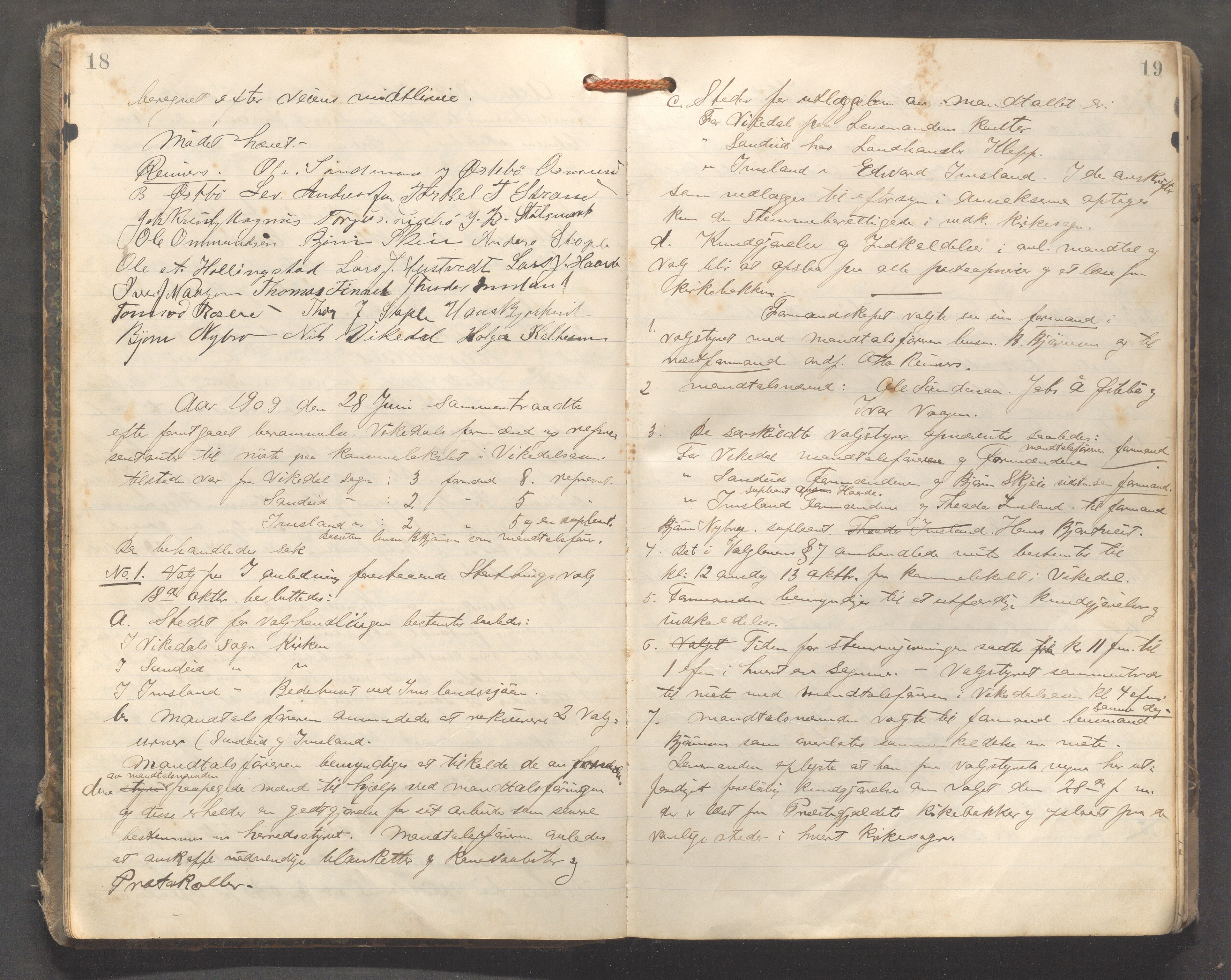 Vikedal kommune - Formannskapet, IKAR/K-100598/A/Aa/L0004: Møtebok, 1908-1922, p. 18-19
