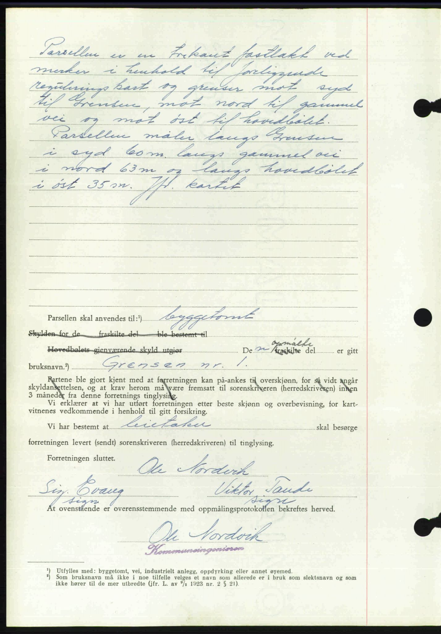 Toten tingrett, SAH/TING-006/H/Hb/Hbc/L0020: Mortgage book no. Hbc-20, 1948-1948, Diary no: : 2727/1948