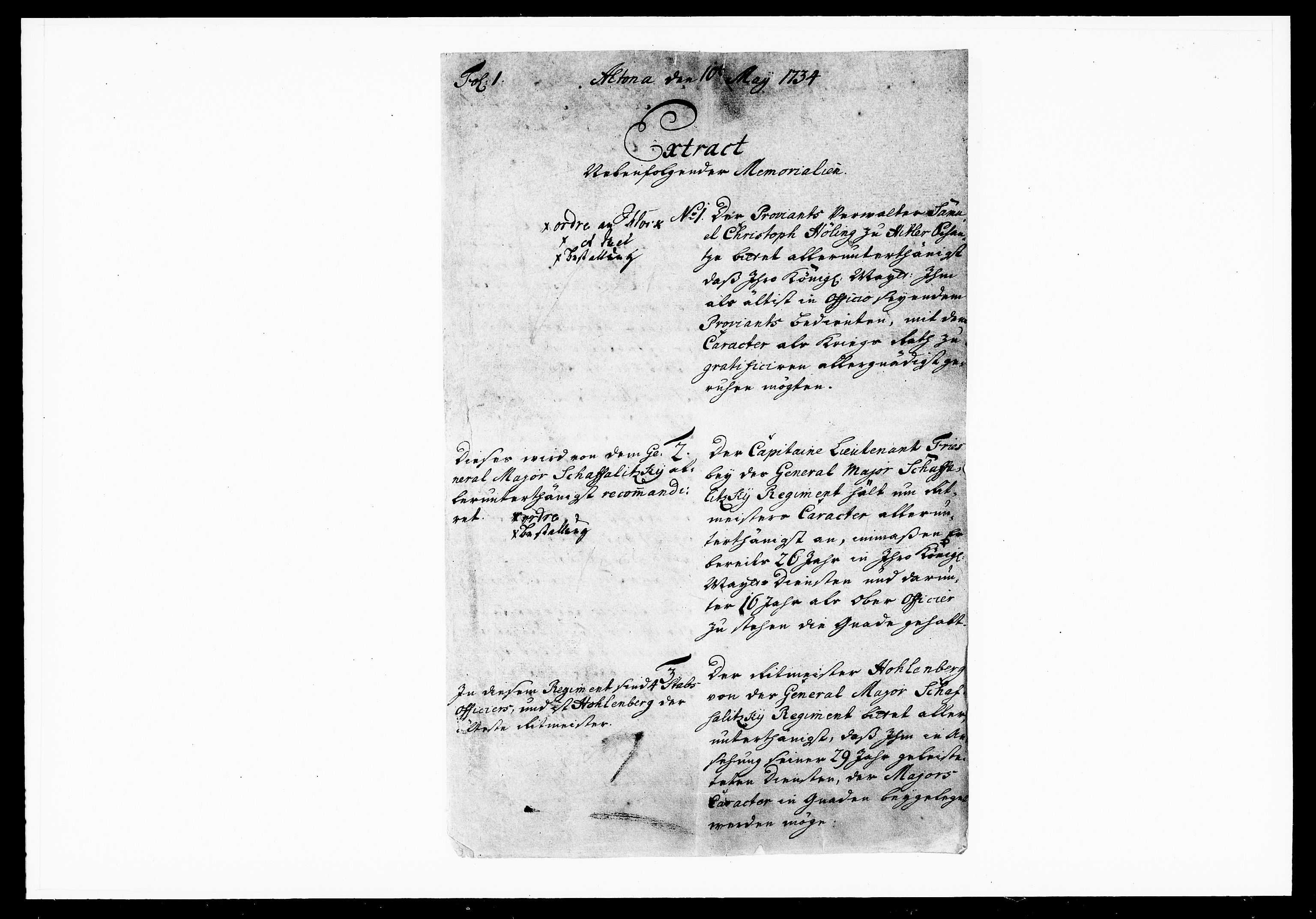 Krigskollegiet, Krigskancelliet, DRA/A-0006/-/1114-1121: Refererede sager, 1734, p. 206