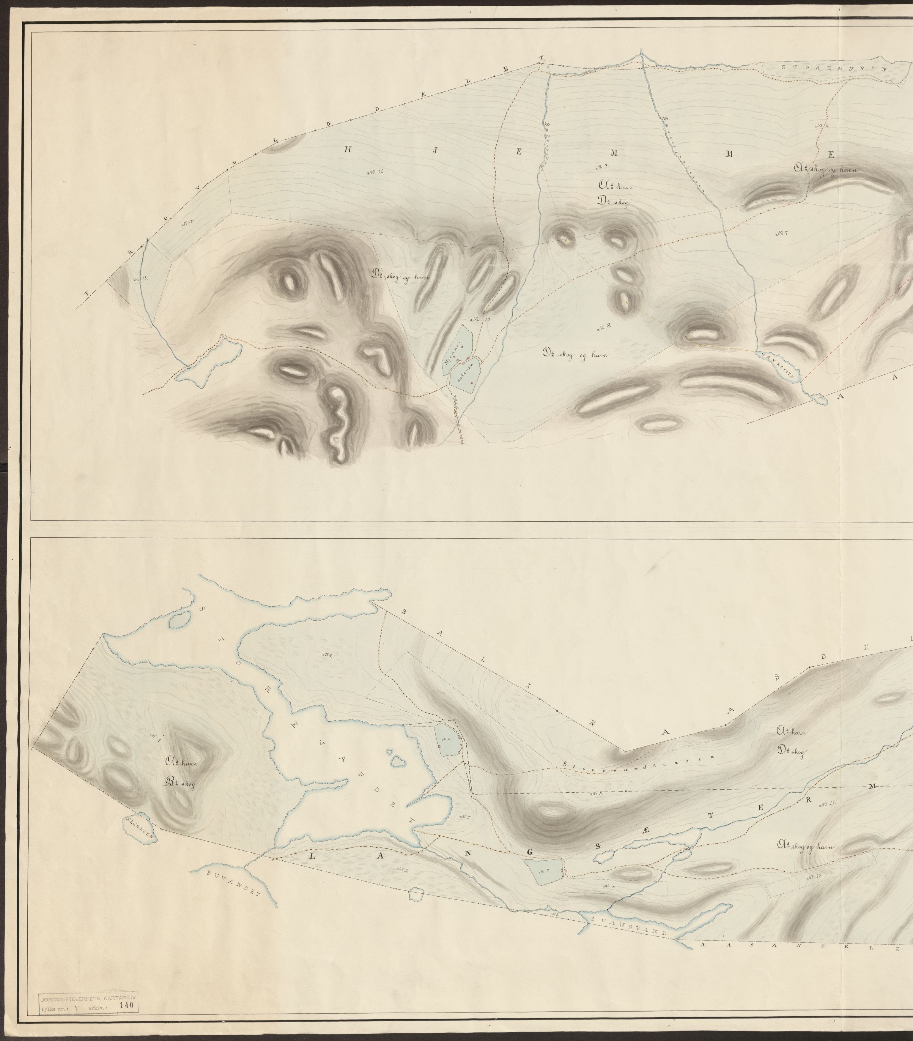 Jordskifteverkets kartarkiv, AV/RA-S-3929/T, 1859-1988, p. 219