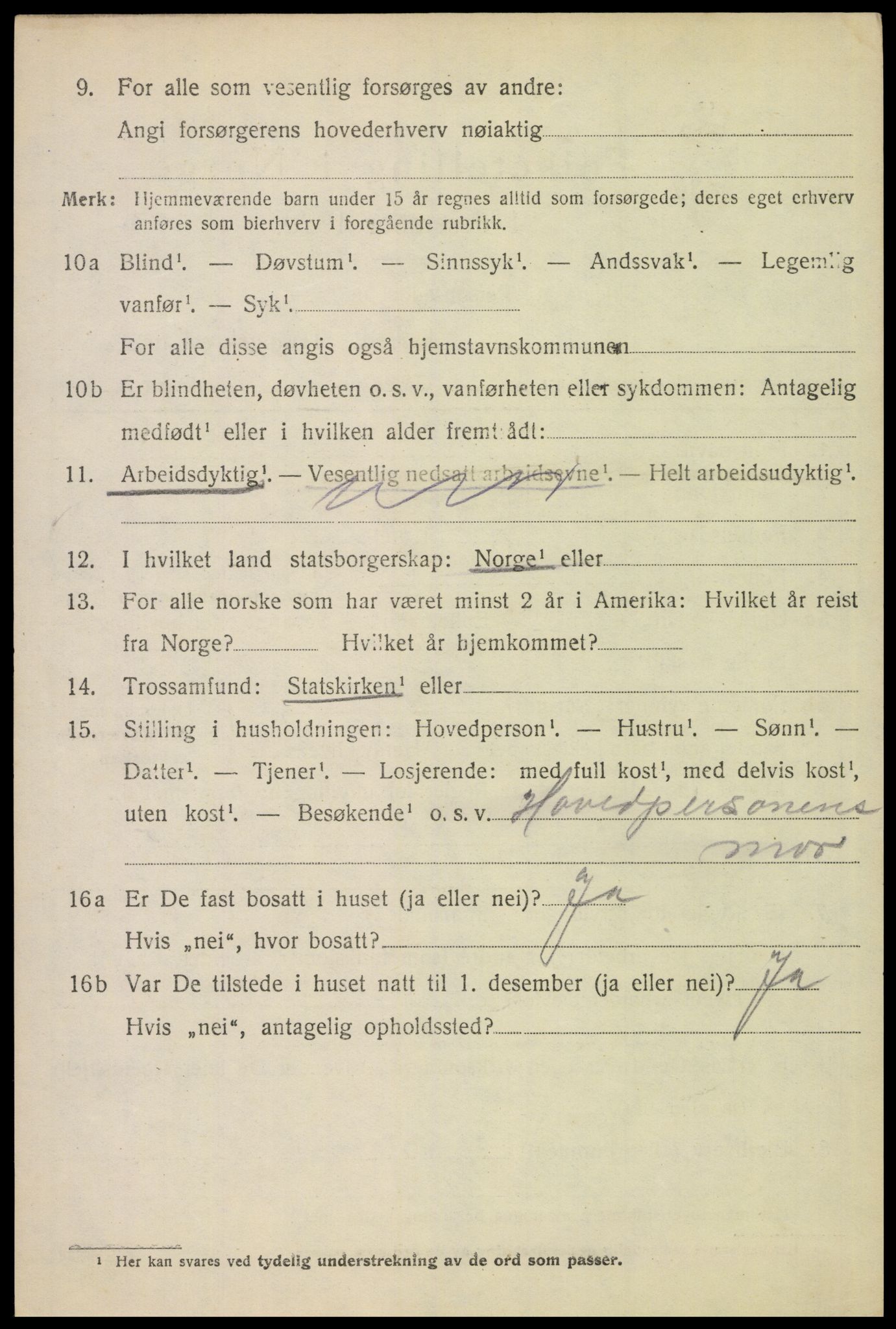 SAH, 1920 census for Brandval, 1920, p. 2007