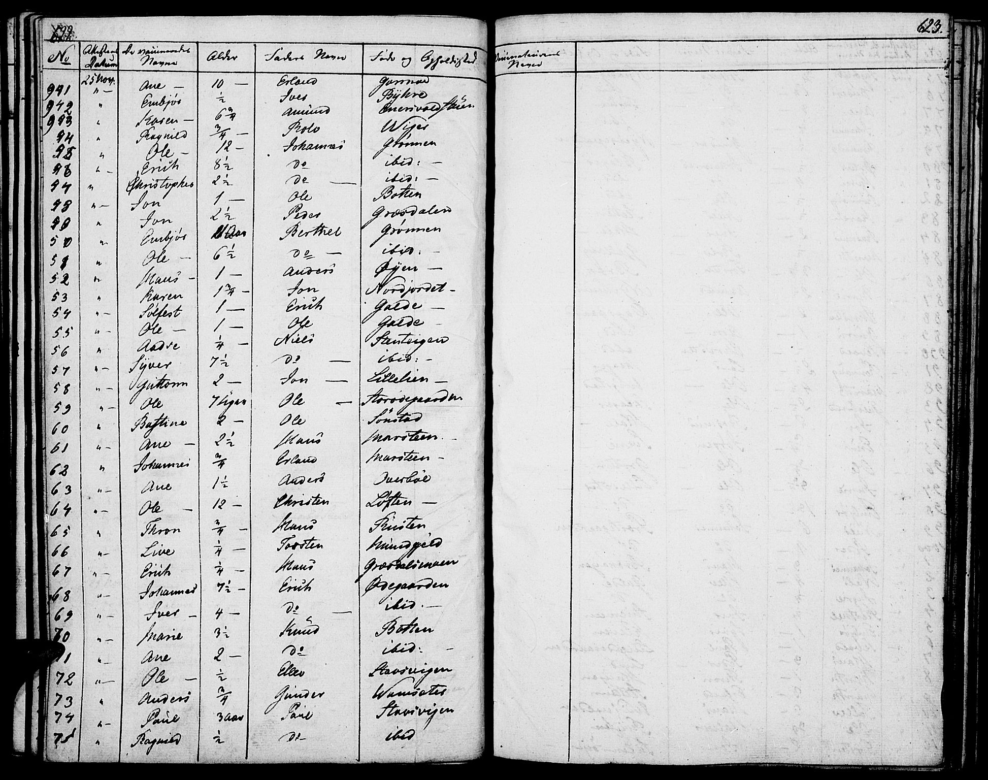 Lom prestekontor, AV/SAH-PREST-070/K/L0005: Parish register (official) no. 5, 1825-1837, p. 622-623