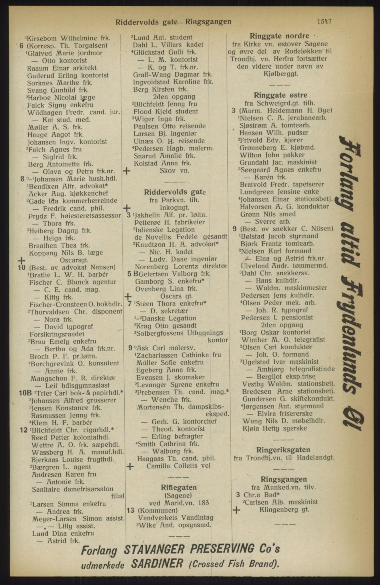 Kristiania/Oslo adressebok, PUBL/-, 1914, p. 1547