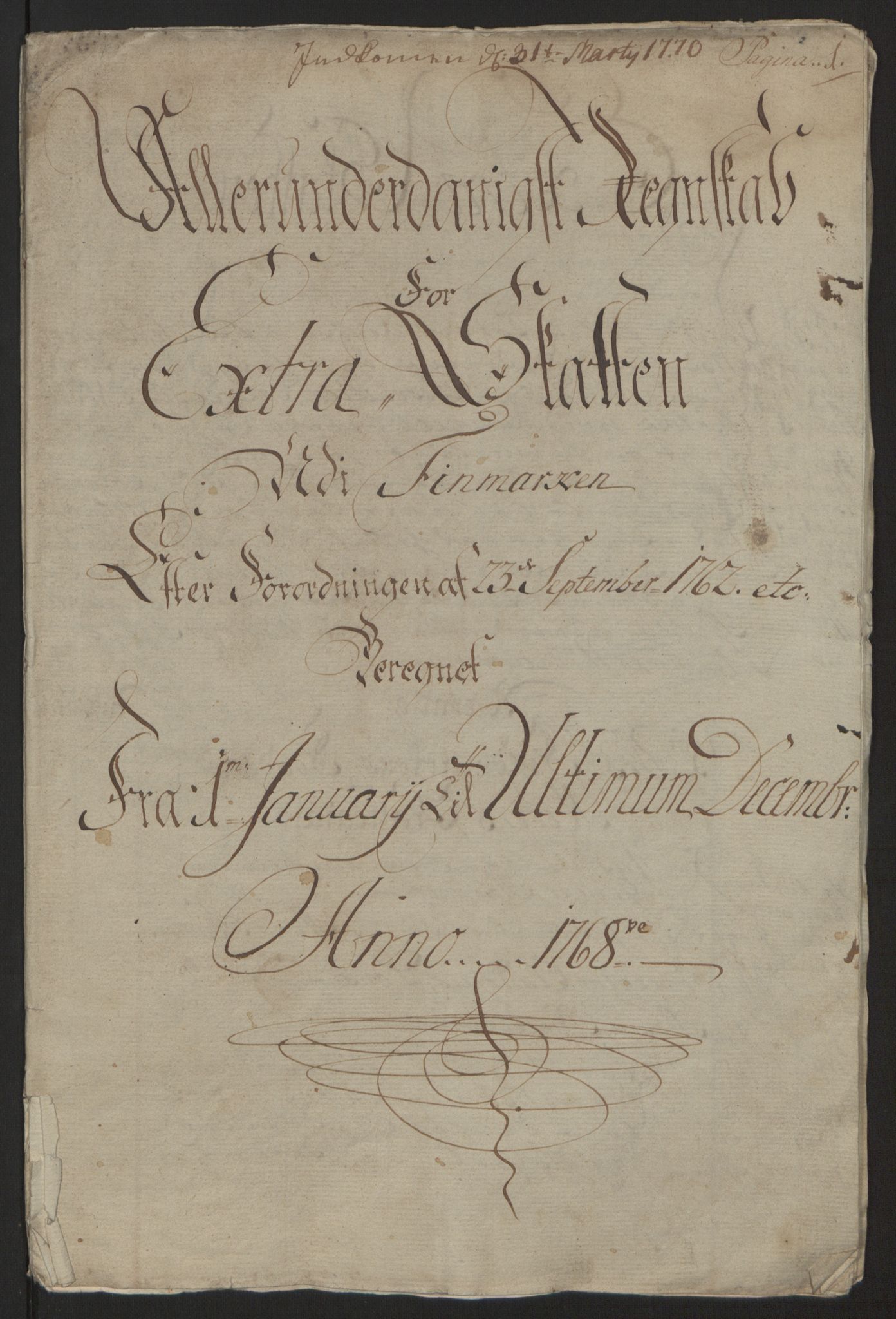 Rentekammeret inntil 1814, Reviderte regnskaper, Fogderegnskap, RA/EA-4092/R69/L4910: Ekstraskatten  Finnmark/Vardøhus, 1762-1772, p. 244