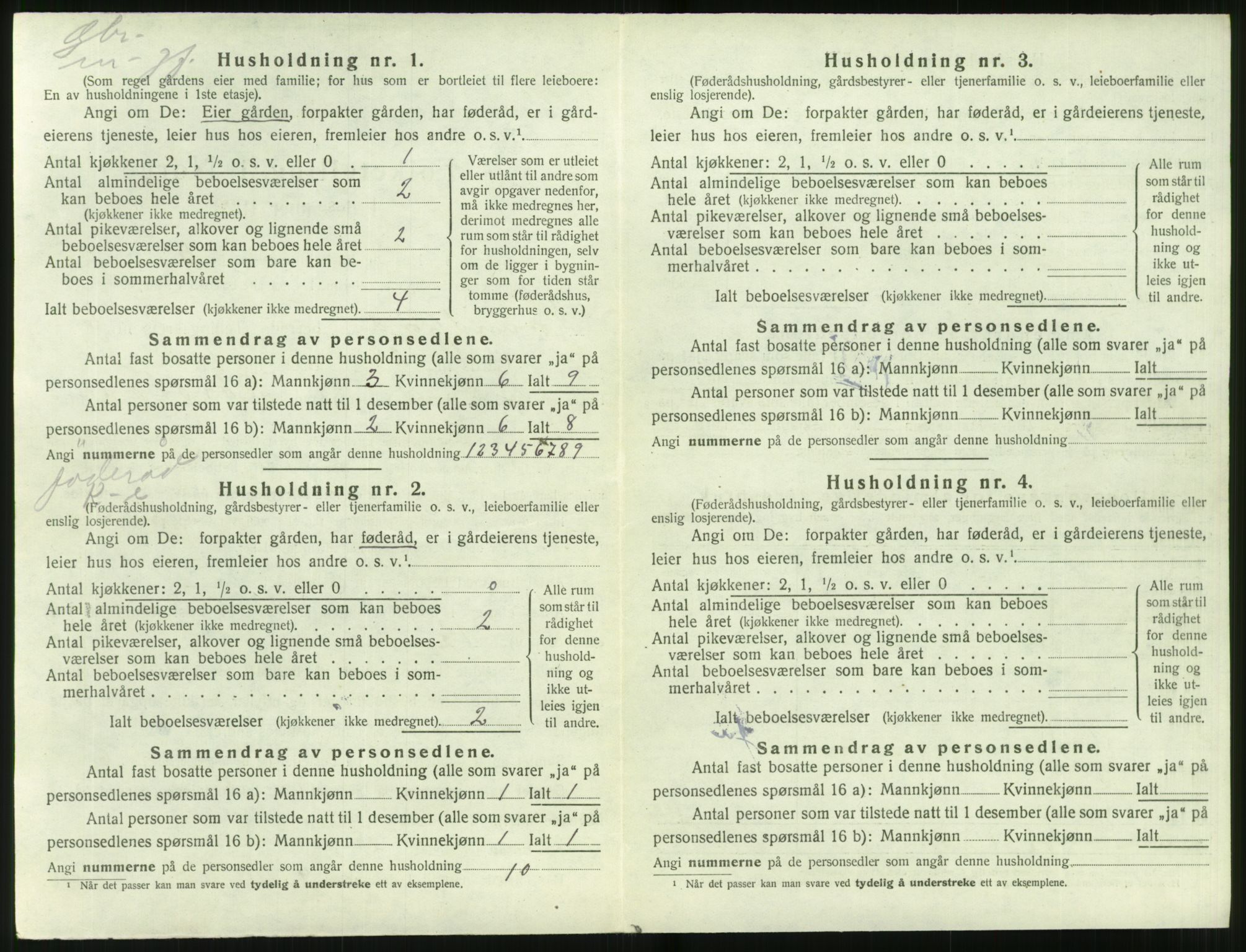 SAT, 1920 census for Hjørundfjord, 1920, p. 282