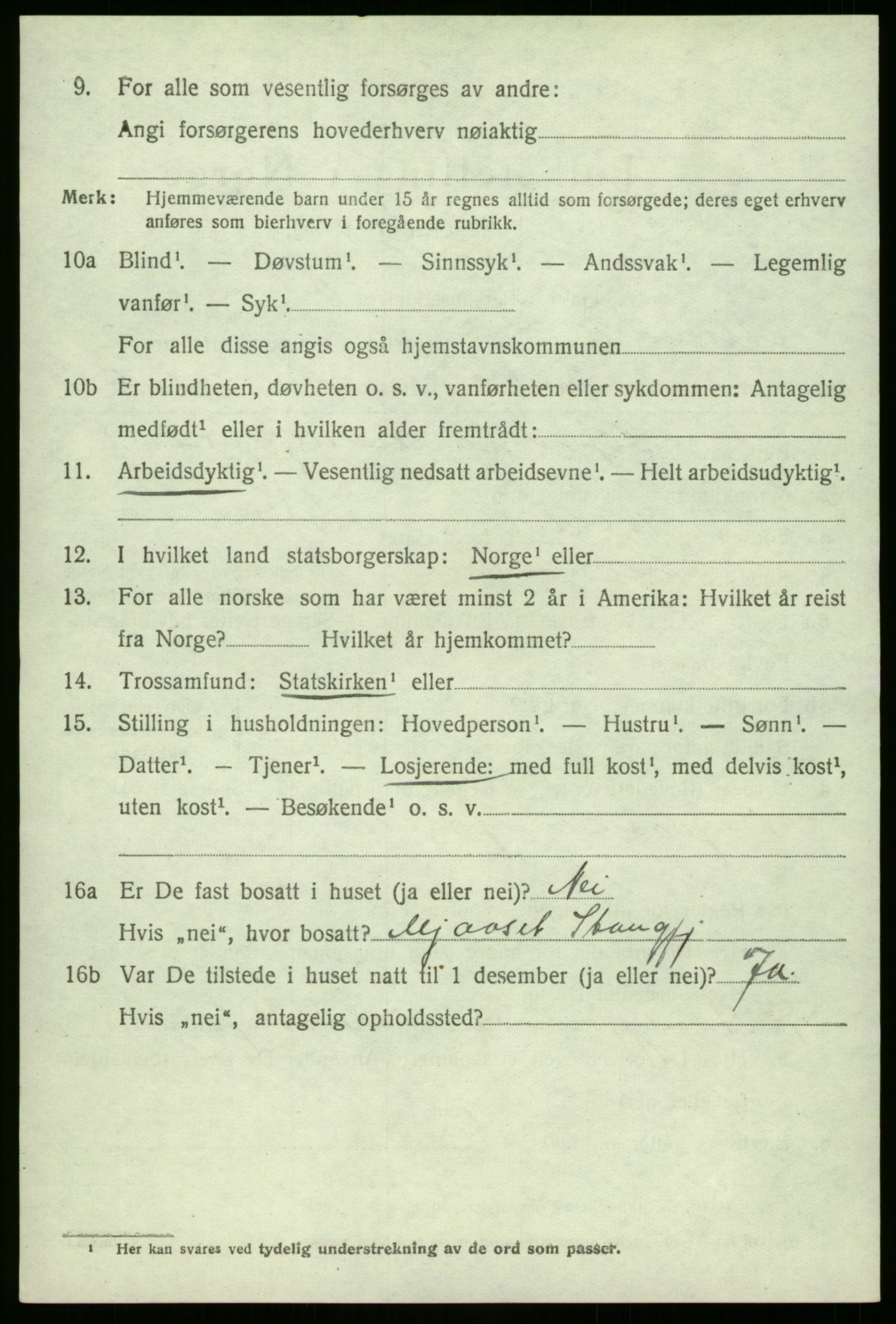 SAB, 1920 census for Askvoll, 1920, p. 2053