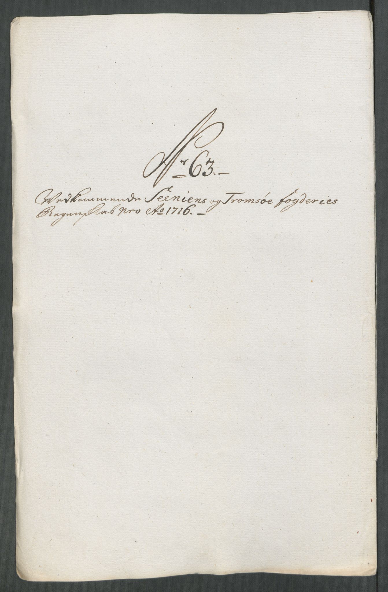 Rentekammeret inntil 1814, Reviderte regnskaper, Fogderegnskap, AV/RA-EA-4092/R68/L4762: Fogderegnskap Senja og Troms, 1716, p. 327