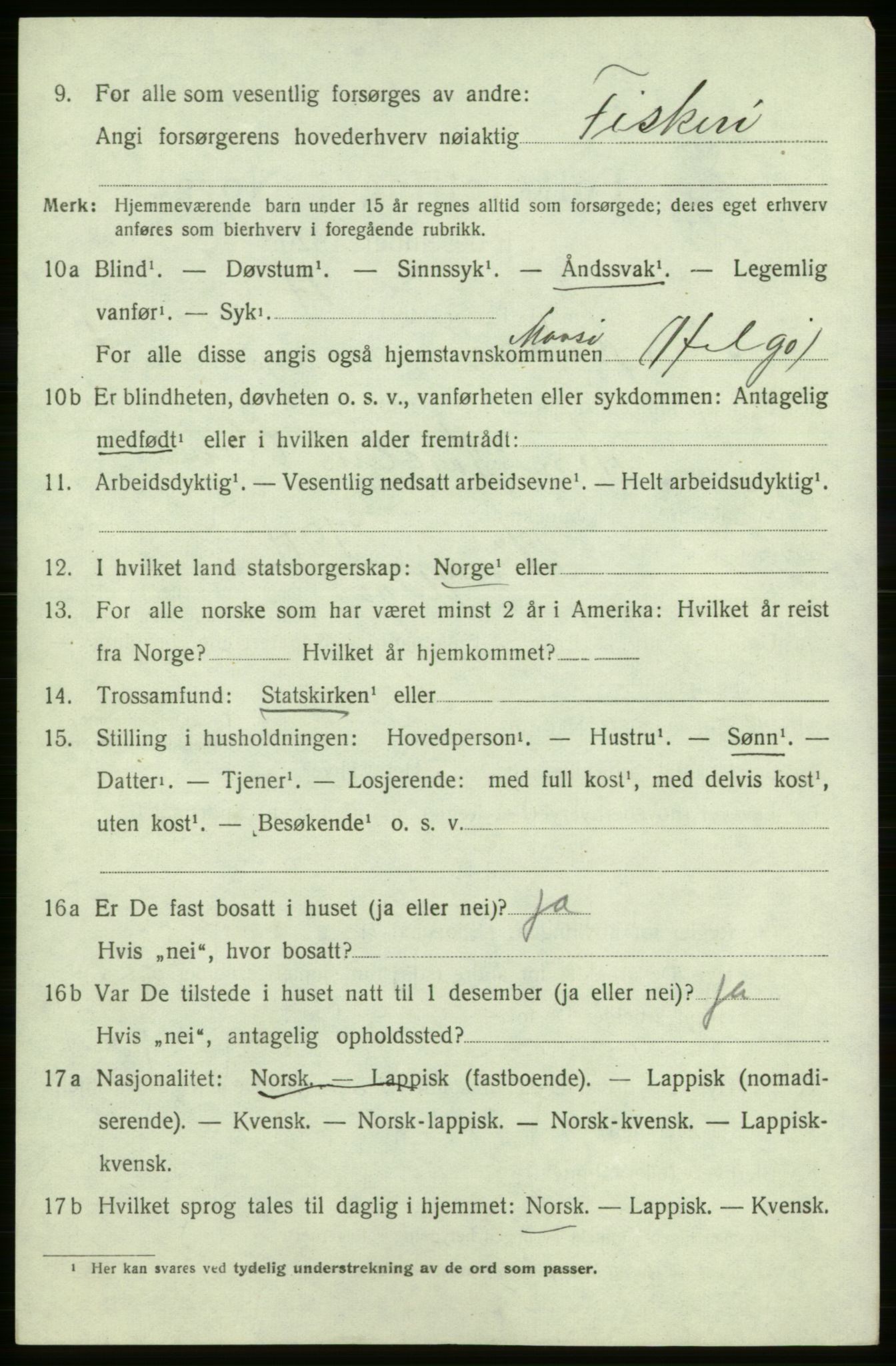 SATØ, 1920 census for Måsøy, 1920, p. 1269