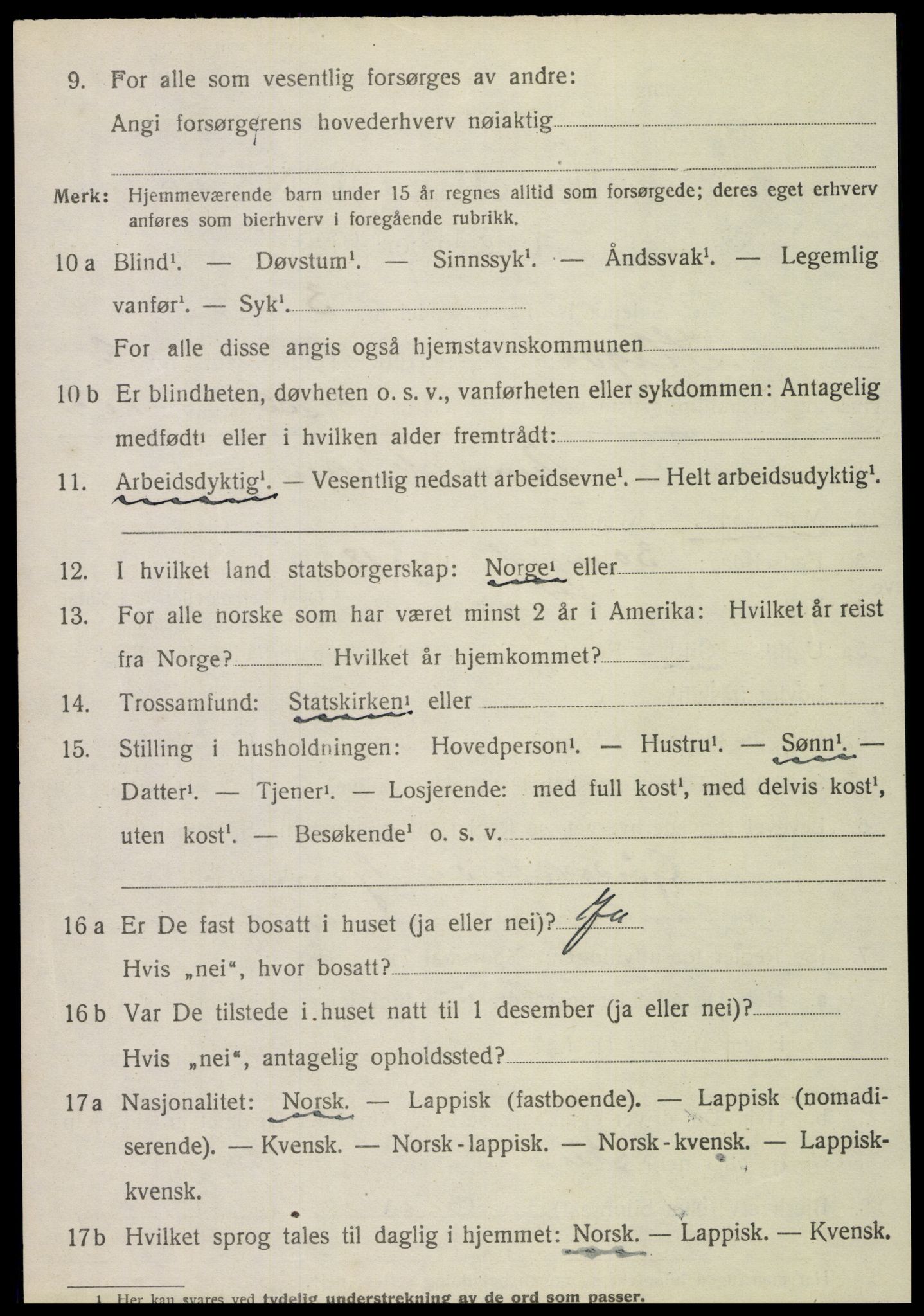 SAT, 1920 census for Hegra, 1920, p. 1561