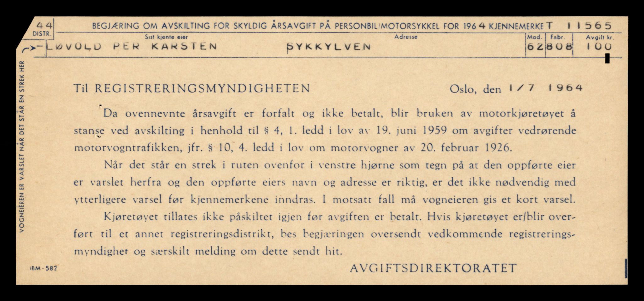 Møre og Romsdal vegkontor - Ålesund trafikkstasjon, AV/SAT-A-4099/F/Fe/L0029: Registreringskort for kjøretøy T 11430 - T 11619, 1927-1998, p. 2265