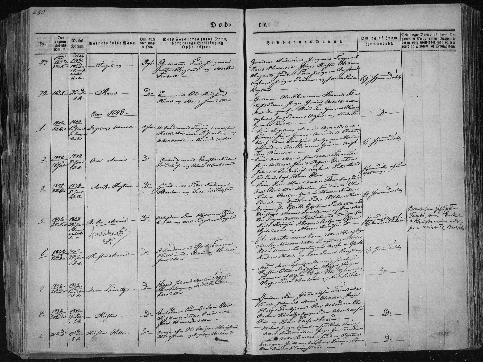 Sannidal kirkebøker, AV/SAKO-A-296/F/Fa/L0006: Parish register (official) no. 6, 1831-1847, p. 260