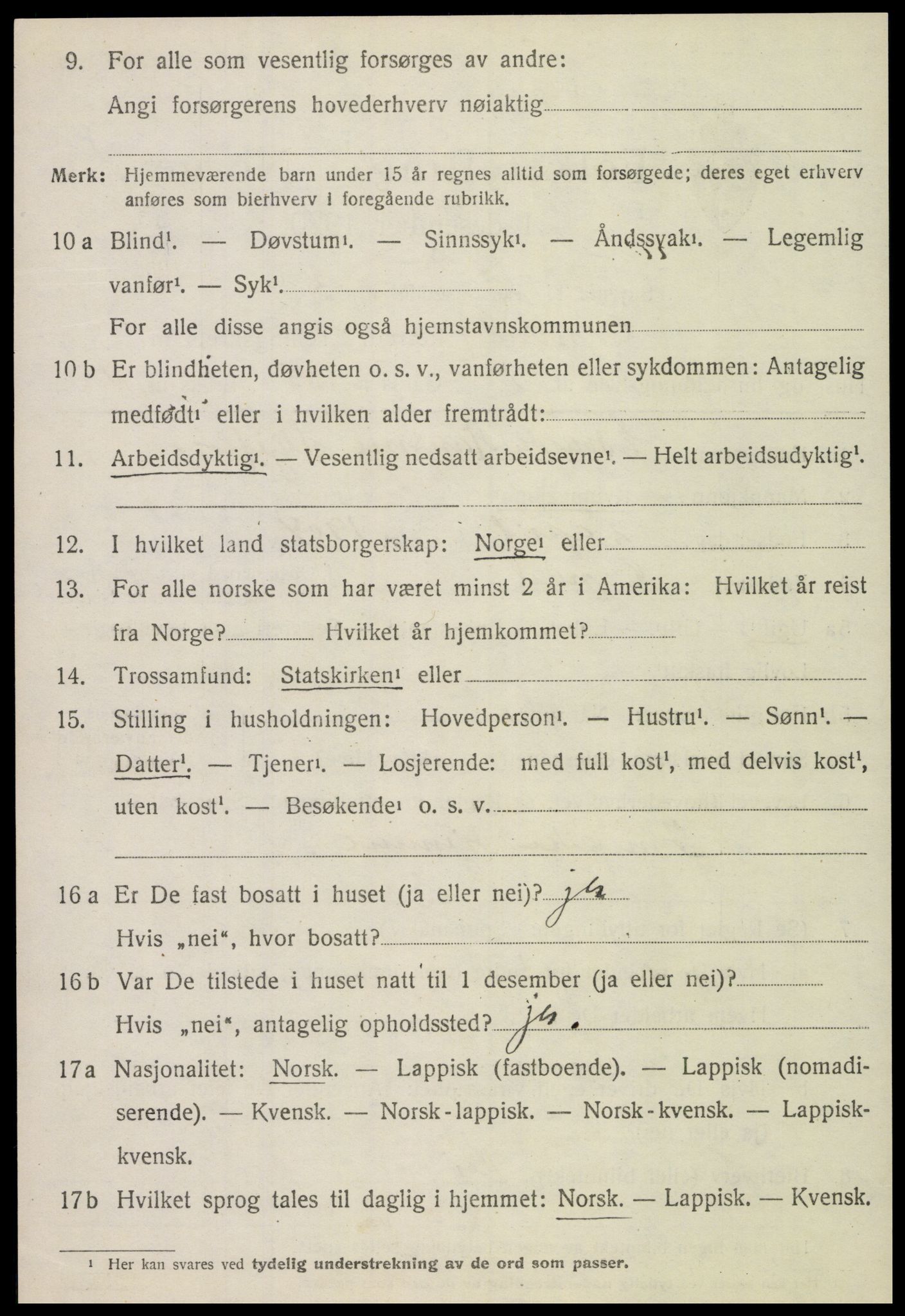SAT, 1920 census for Ogndal, 1920, p. 1374
