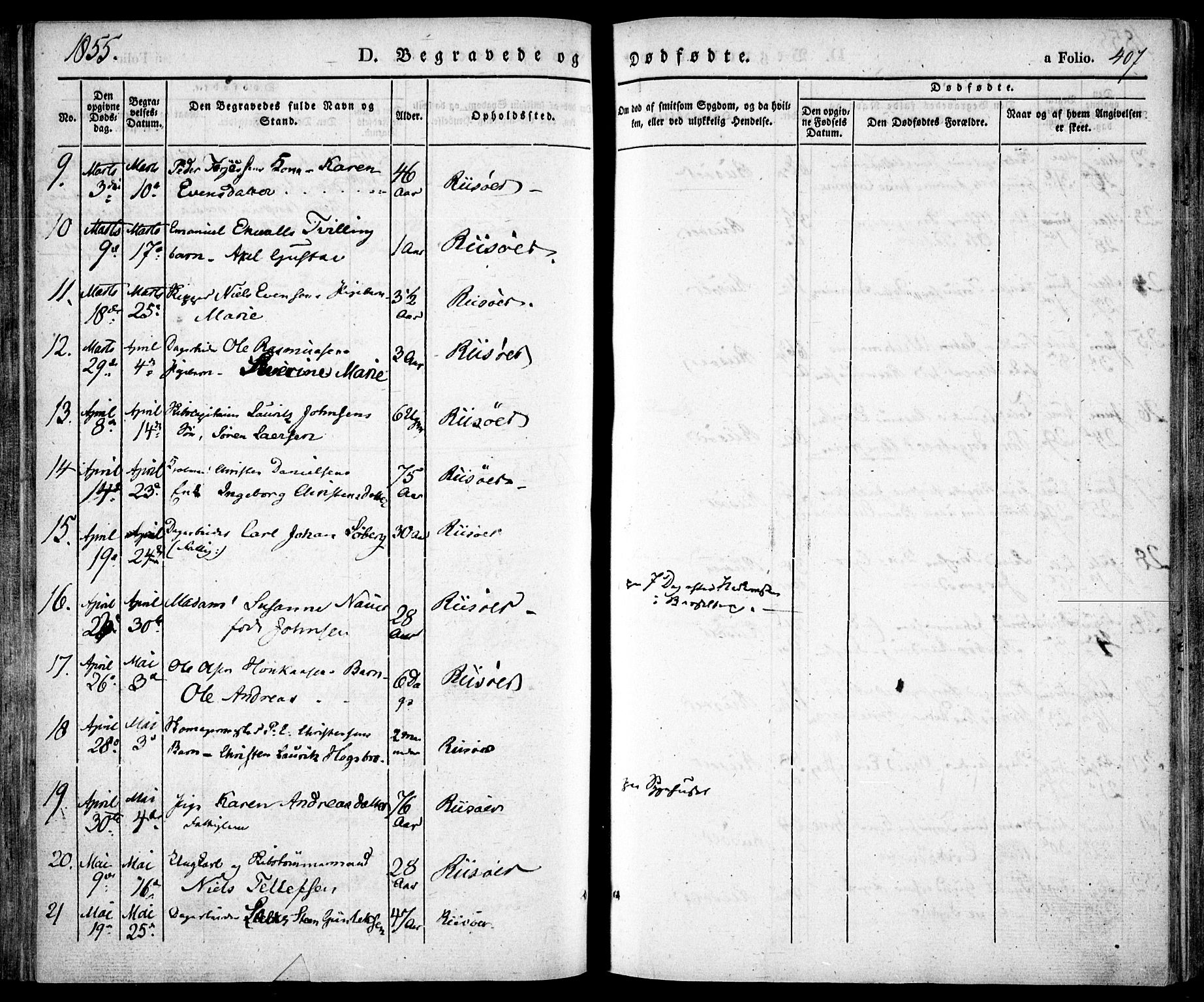 Risør sokneprestkontor, AV/SAK-1111-0035/F/Fa/L0003: Parish register (official) no. A 3, 1838-1864, p. 407