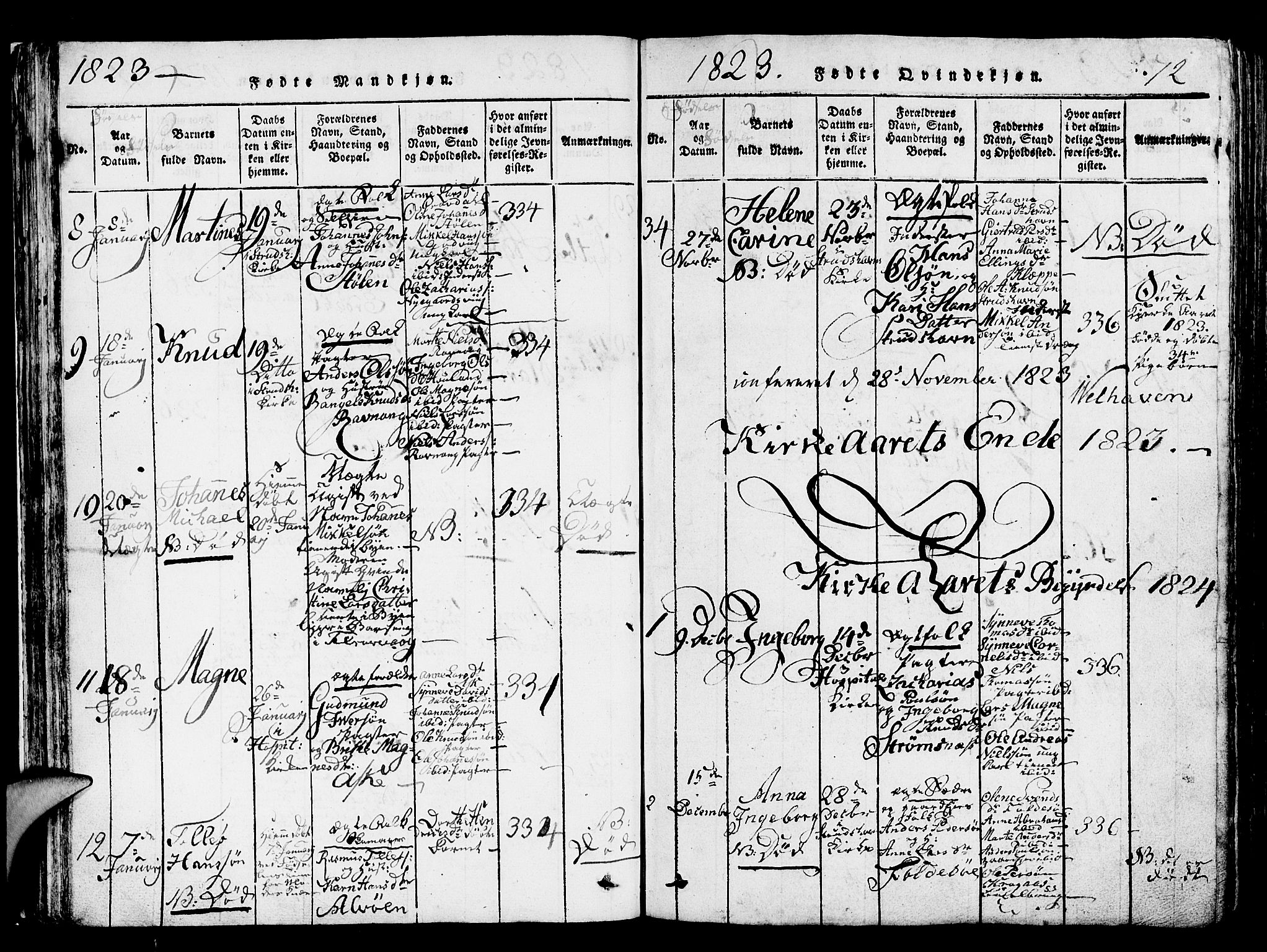 Askøy Sokneprestembete, AV/SAB-A-74101/H/Ha/Hab/Haba/L0002: Parish register (copy) no. A 2, 1815-1846, p. 72