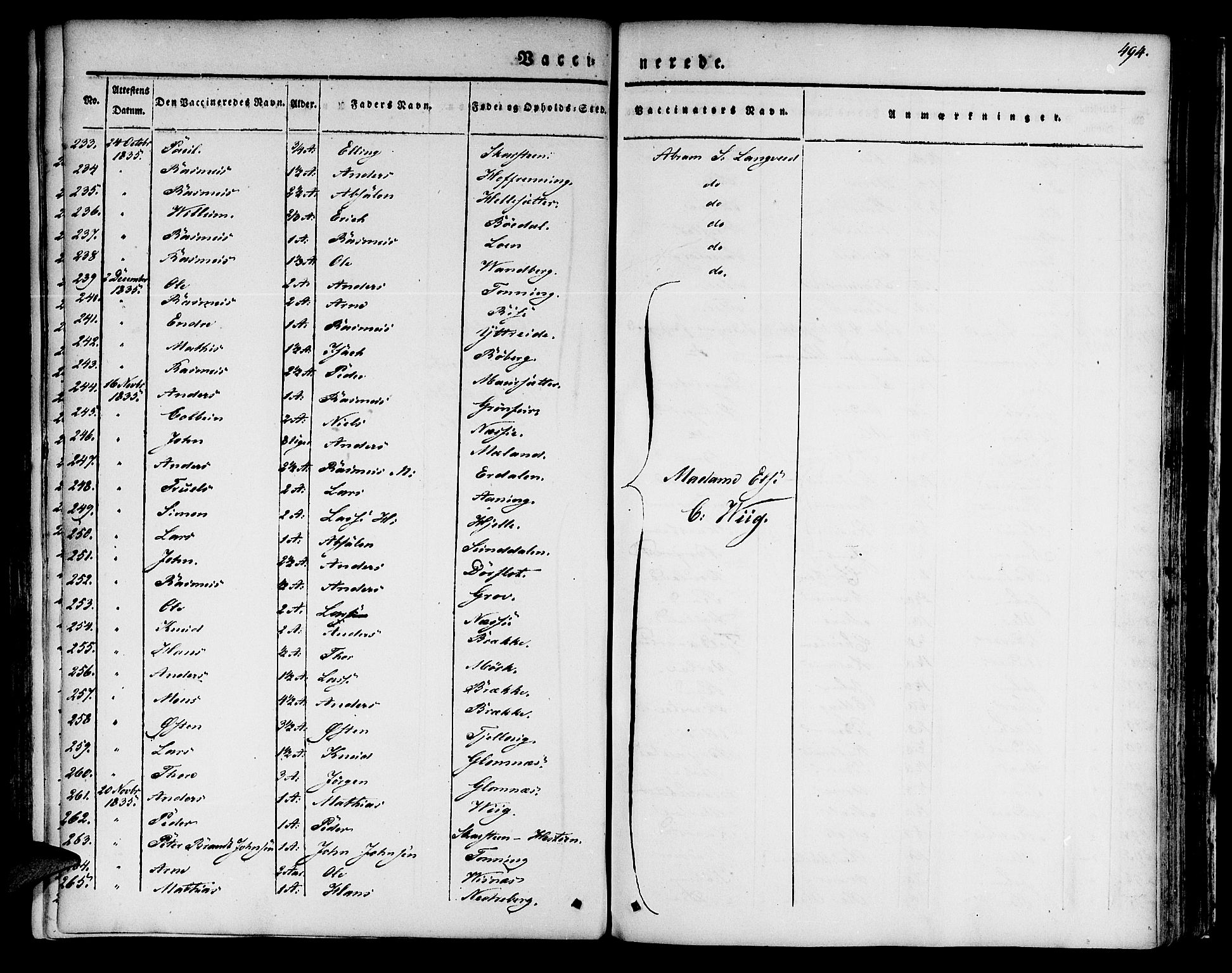 Innvik sokneprestembete, SAB/A-80501: Parish register (official) no. A 4II, 1832-1846, p. 494