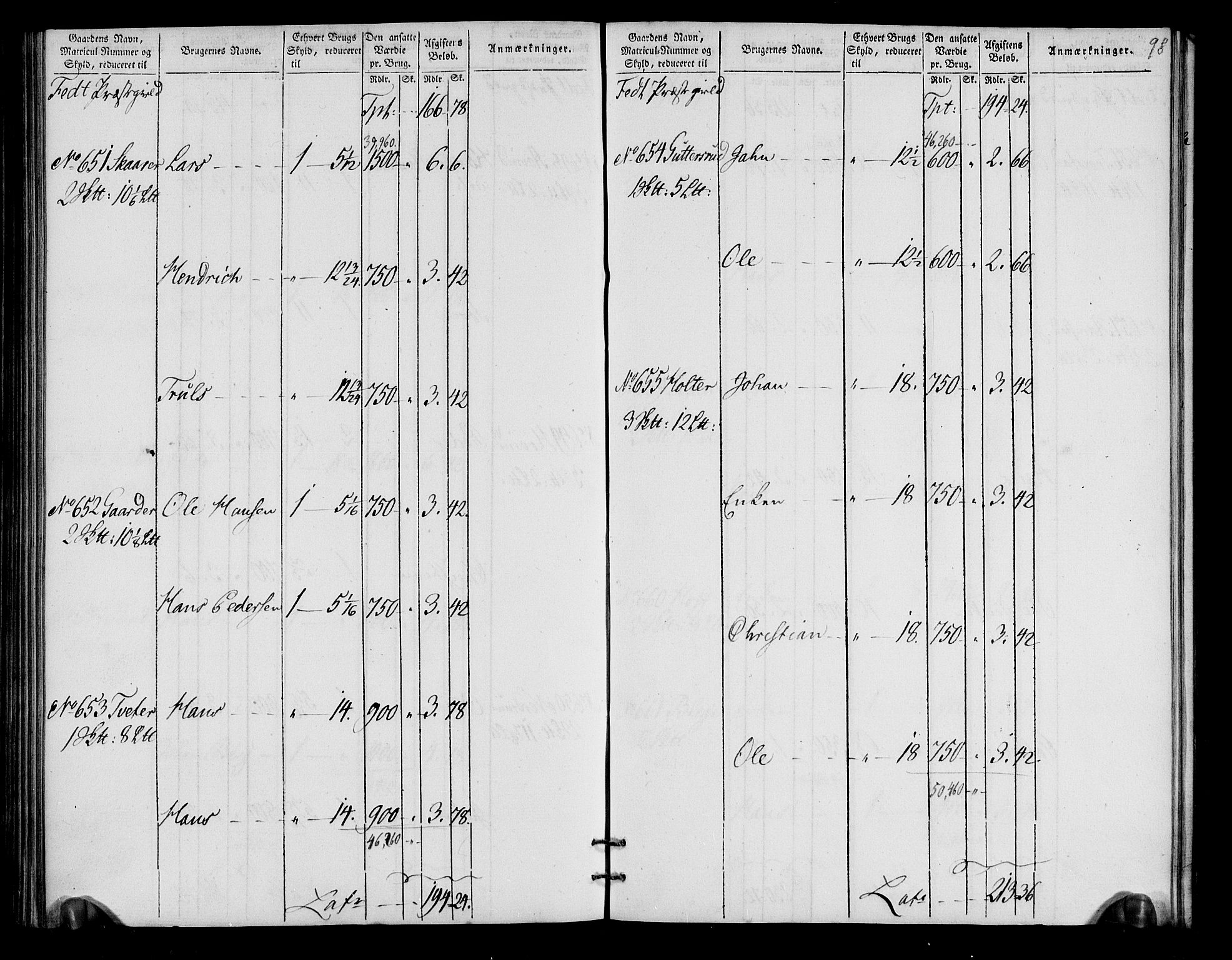 Rentekammeret inntil 1814, Realistisk ordnet avdeling, AV/RA-EA-4070/N/Ne/Nea/L0018: Nedre Romerike fogderi. Oppebørselsregister, 1803-1804, p. 102