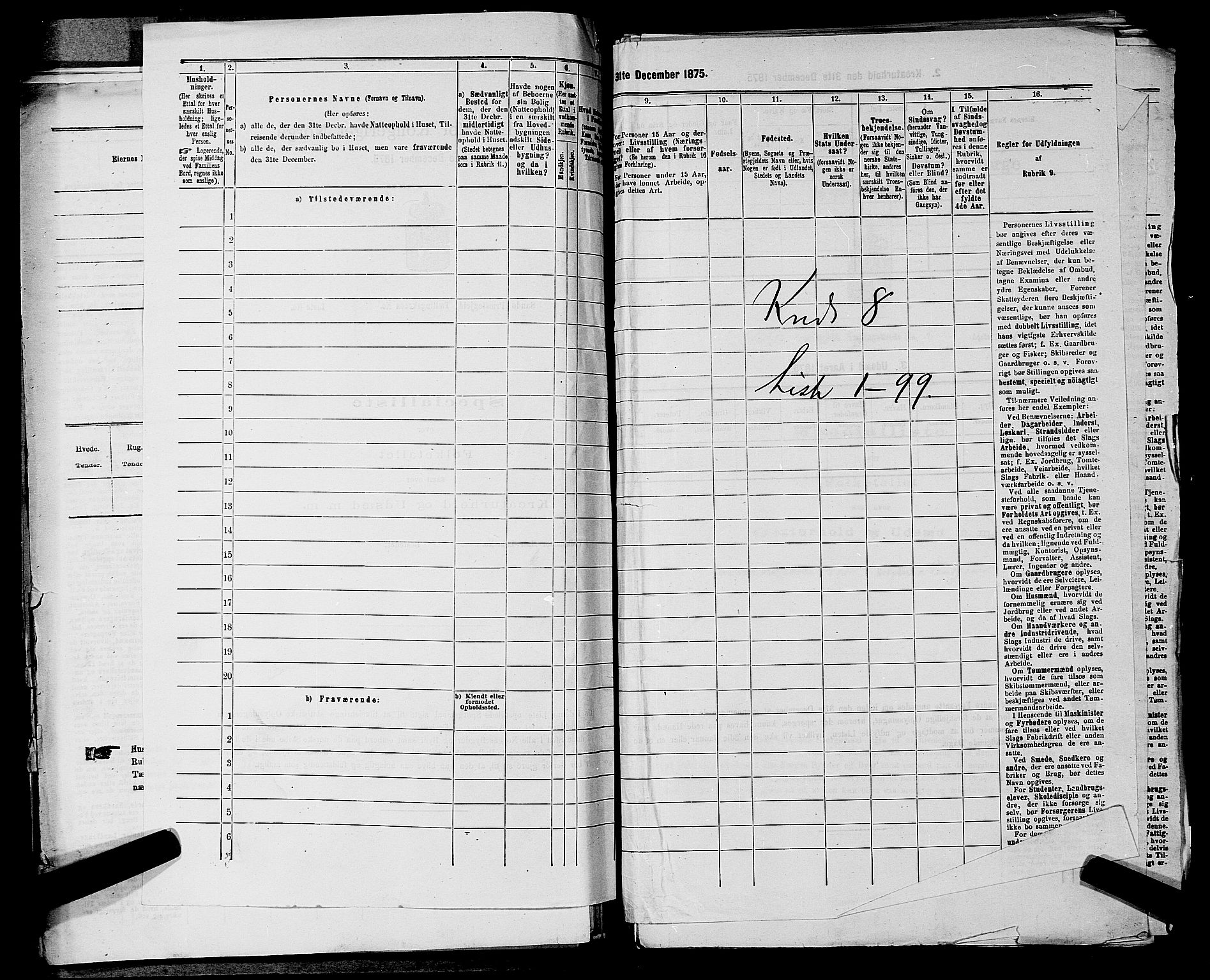 RA, 1875 census for 0238P Nannestad, 1875, p. 1249