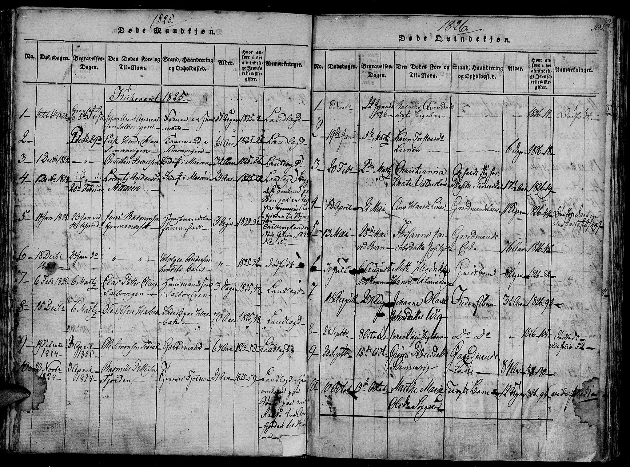 Ministerialprotokoller, klokkerbøker og fødselsregistre - Sør-Trøndelag, SAT/A-1456/657/L0702: Parish register (official) no. 657A03, 1818-1831, p. 101
