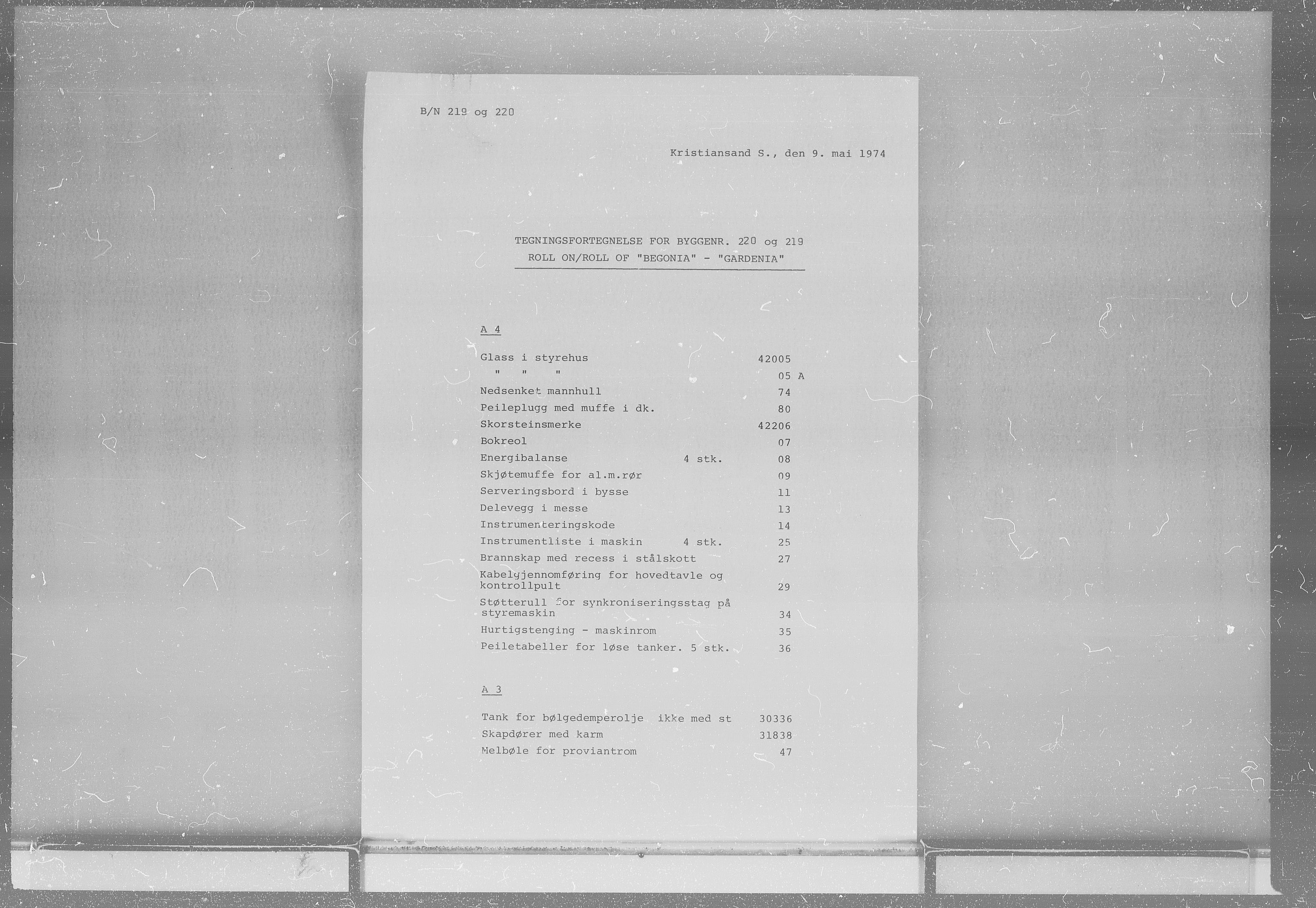 Kristiansand Mekaniske Verksted, SAK/D/0612/G/Ga/L0007: 36 mm mikrofilmruller, reprofoto av skipstegninger, byggenr. 211-222, p. 3