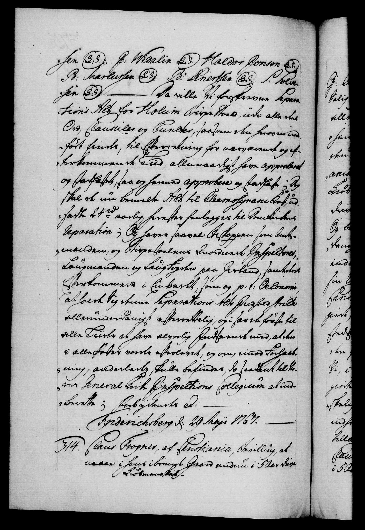 Danske Kanselli 1572-1799, AV/RA-EA-3023/F/Fc/Fca/Fcaa/L0043: Norske registre, 1766-1768, p. 375b