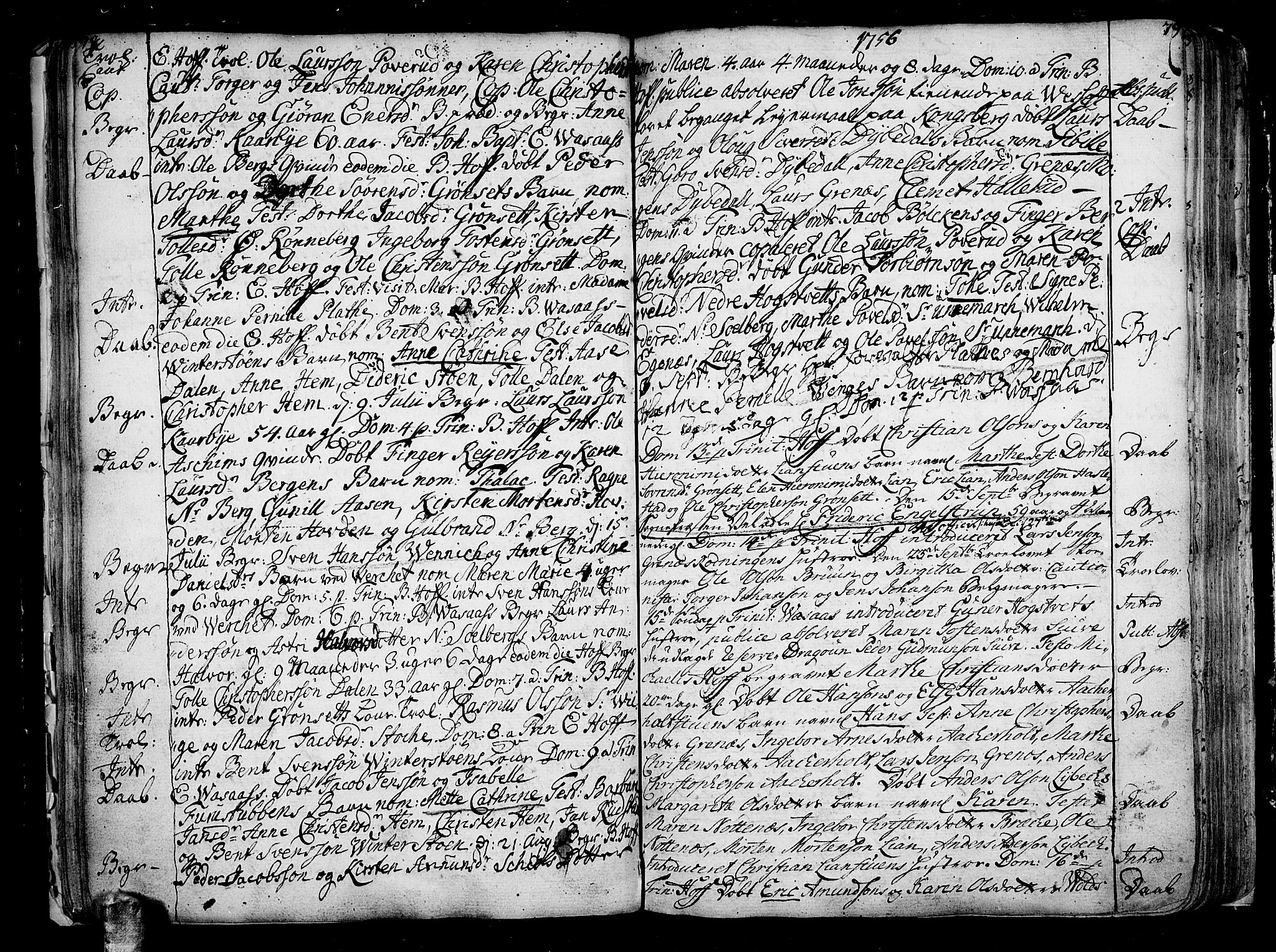 Hof kirkebøker, AV/SAKO-A-64/F/Fa/L0002: Parish register (official) no. I 2, 1746-1781, p. 78-79