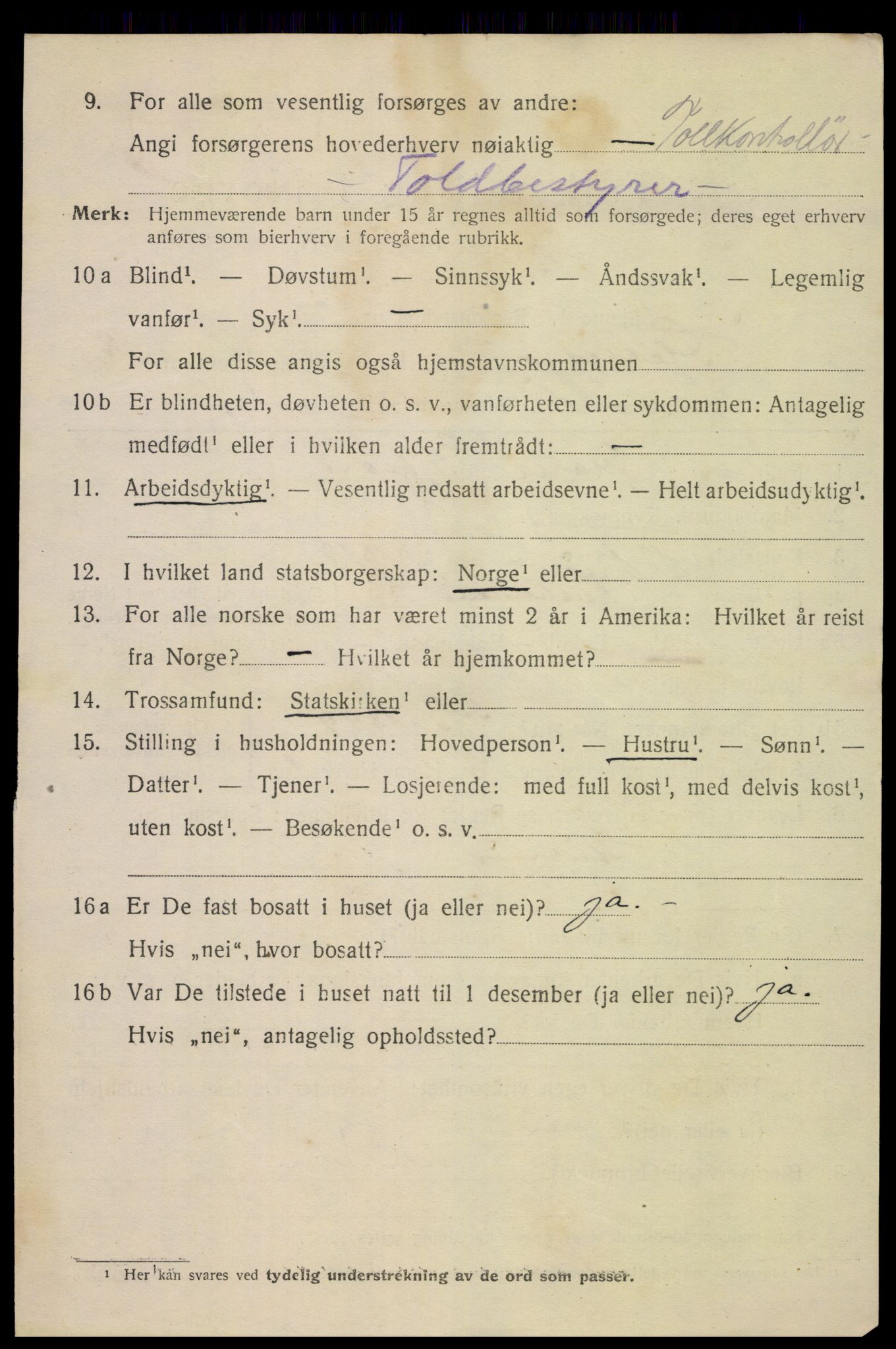 SAK, 1920 census for Flekkefjord, 1920, p. 2495