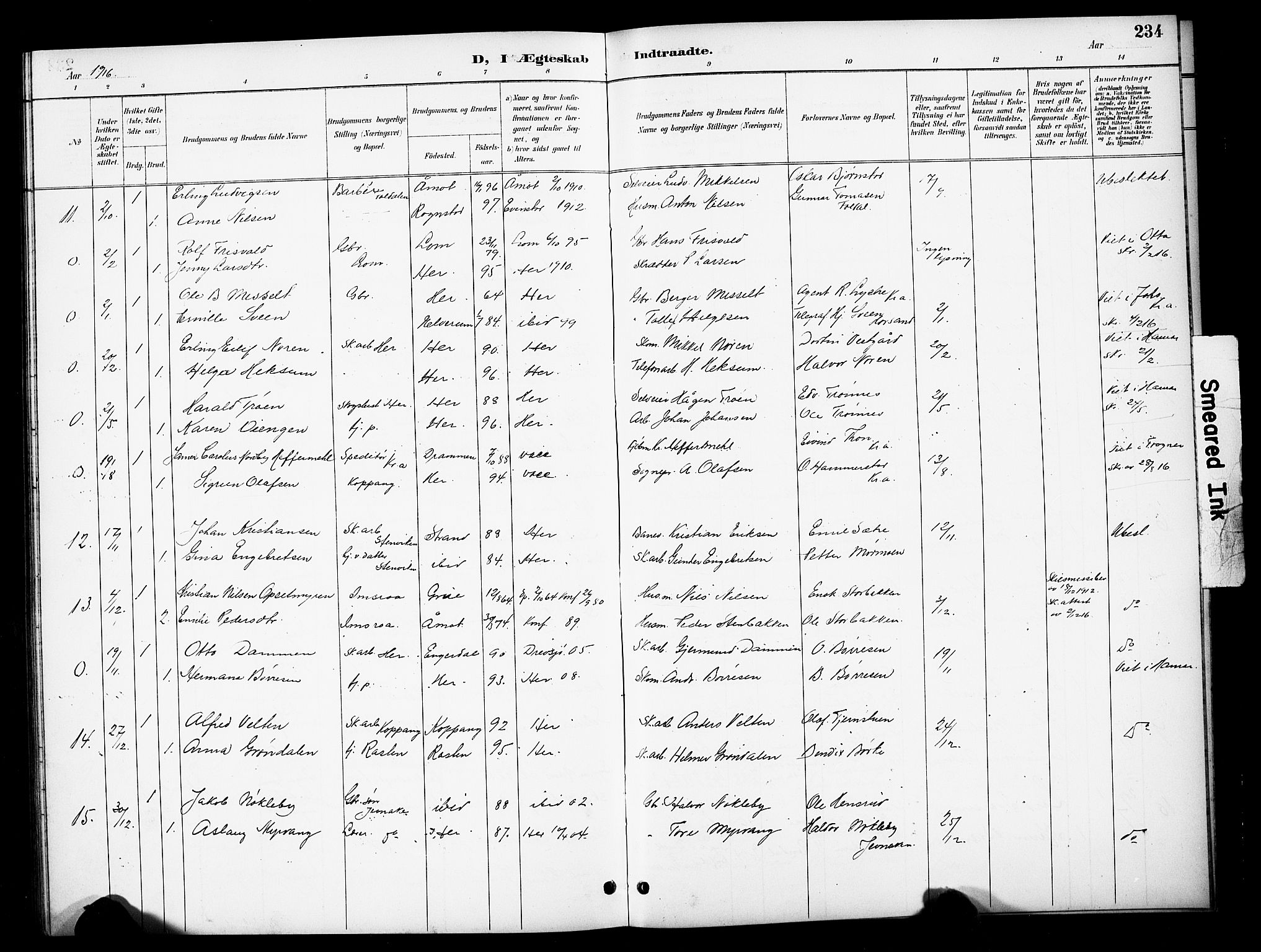 Stor-Elvdal prestekontor, SAH/PREST-052/H/Ha/Hab/L0003: Parish register (copy) no. 3, 1895-1917, p. 234