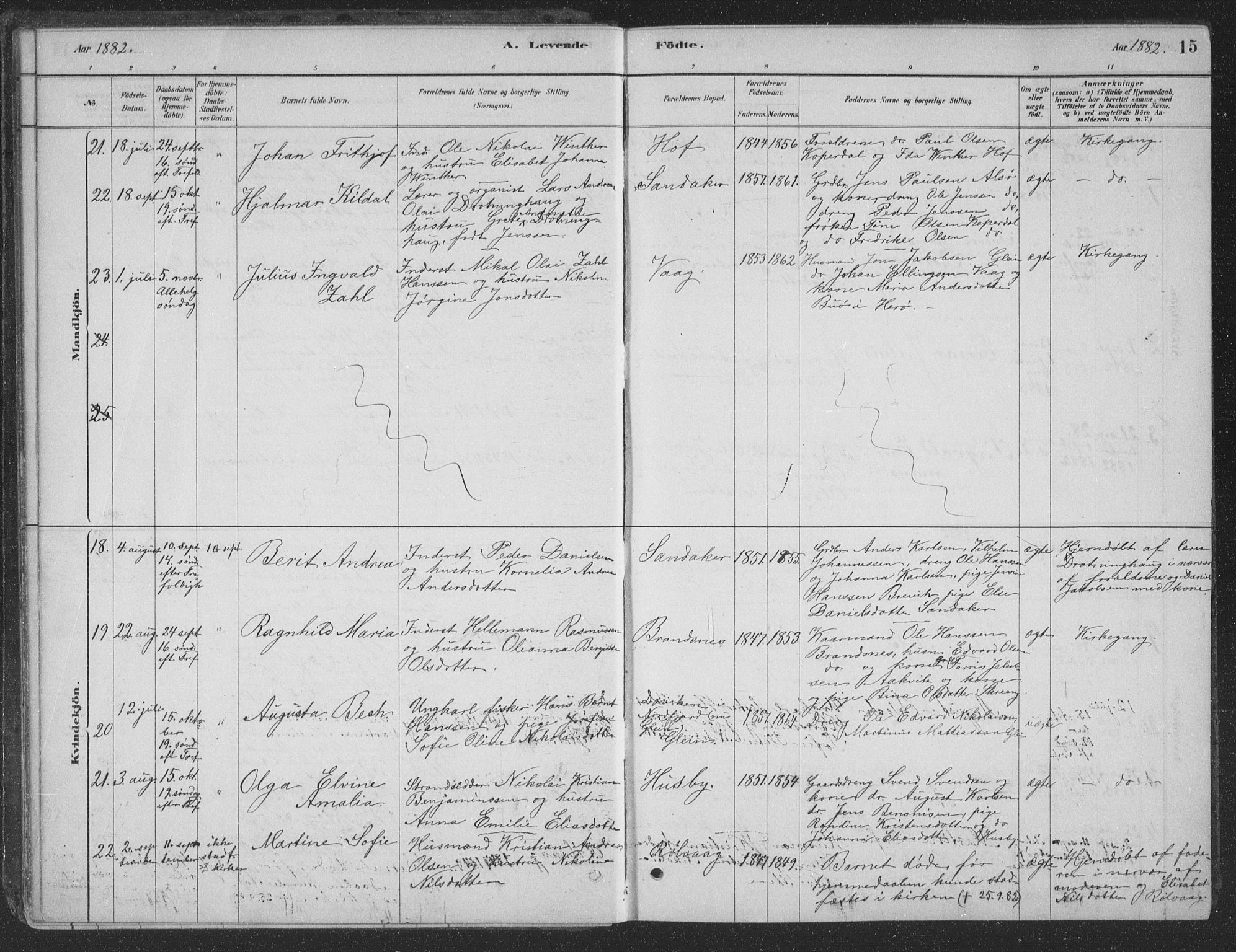 Ministerialprotokoller, klokkerbøker og fødselsregistre - Nordland, AV/SAT-A-1459/835/L0532: Parish register (copy) no. 835C04, 1880-1905, p. 15