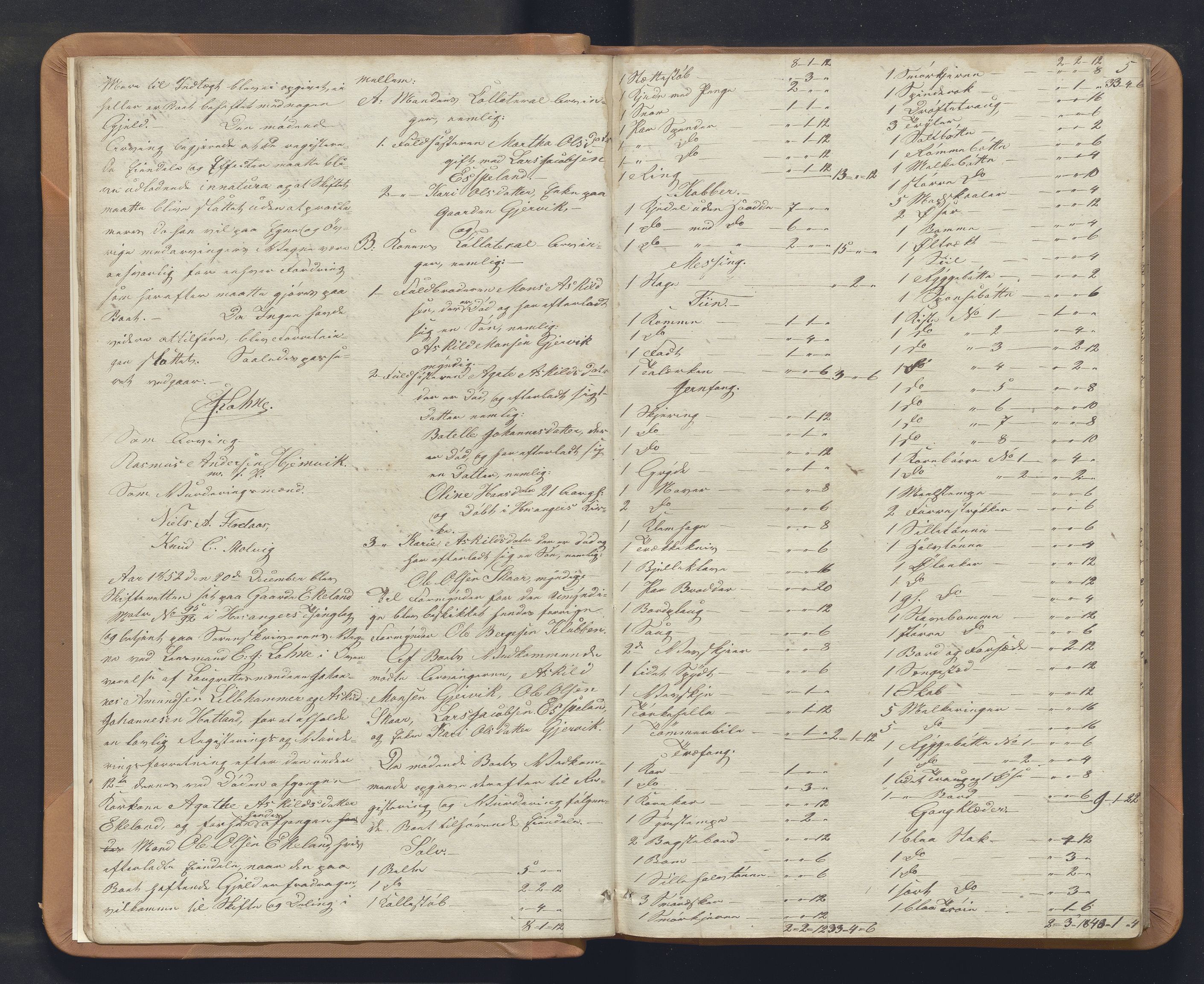 Nordhordland sorenskrivar, SAB/A-2901/1/H/Hb/L0014: Registreringsprotokollar, 1852-1864, p. 5