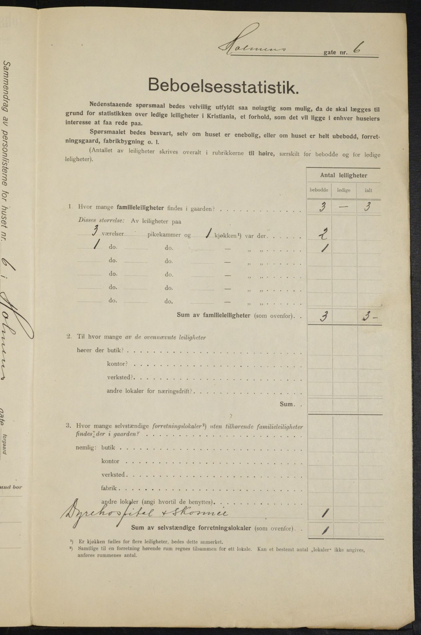 OBA, Municipal Census 1915 for Kristiania, 1915, p. 40461