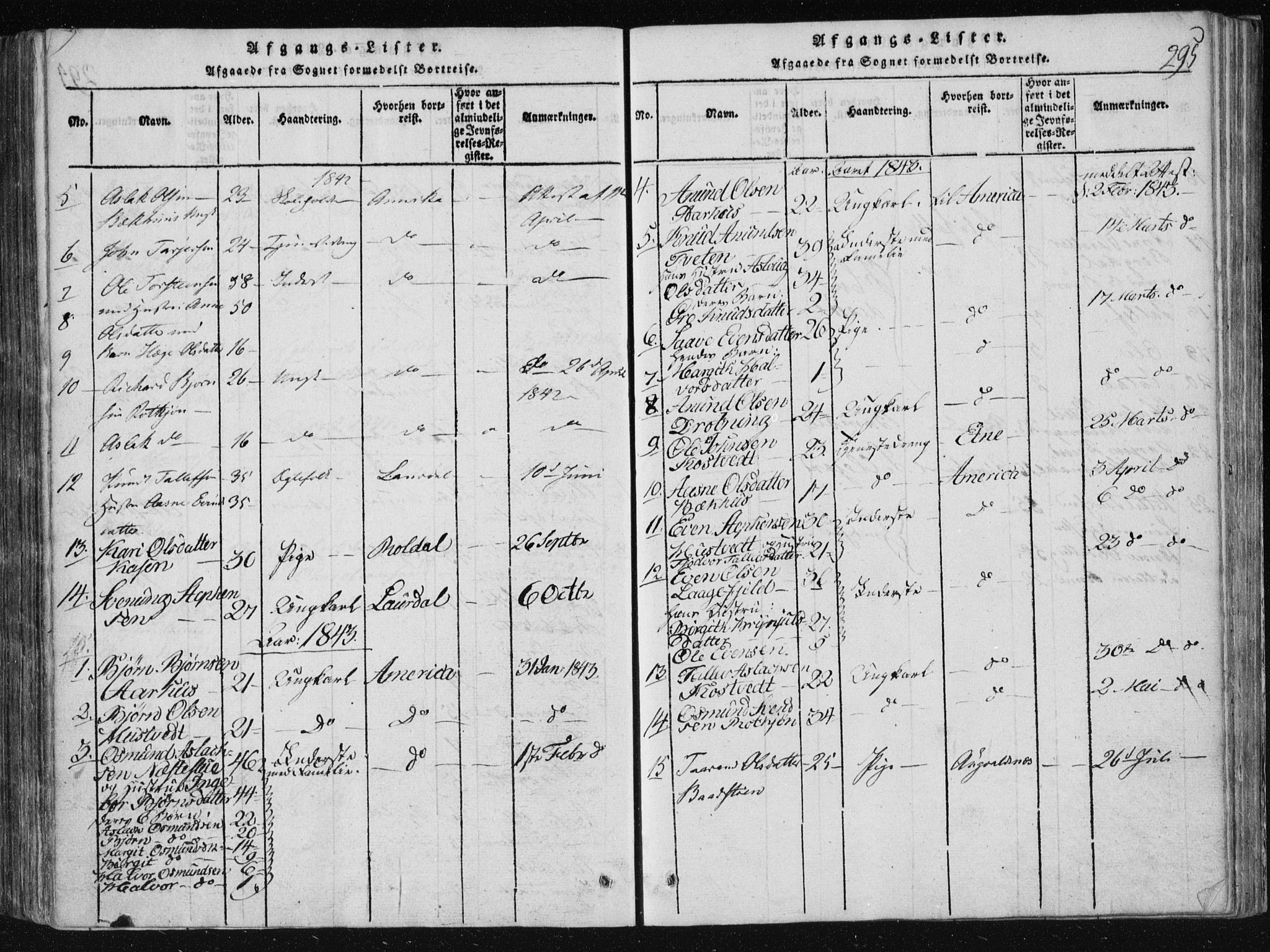 Vinje kirkebøker, AV/SAKO-A-312/F/Fa/L0003: Parish register (official) no. I 3, 1814-1843, p. 295