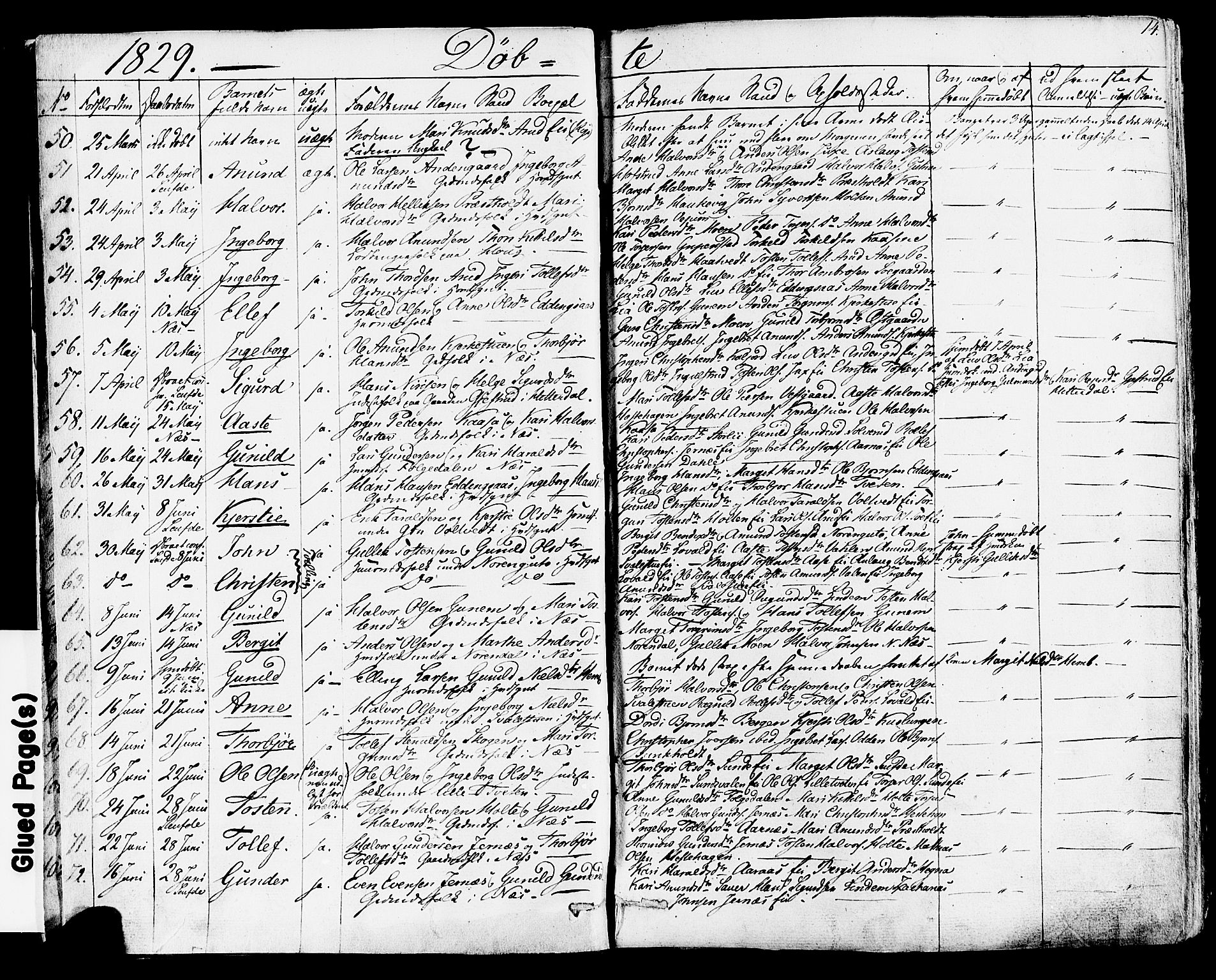 Sauherad kirkebøker, SAKO/A-298/F/Fa/L0006: Parish register (official) no. I 6, 1827-1850, p. 14