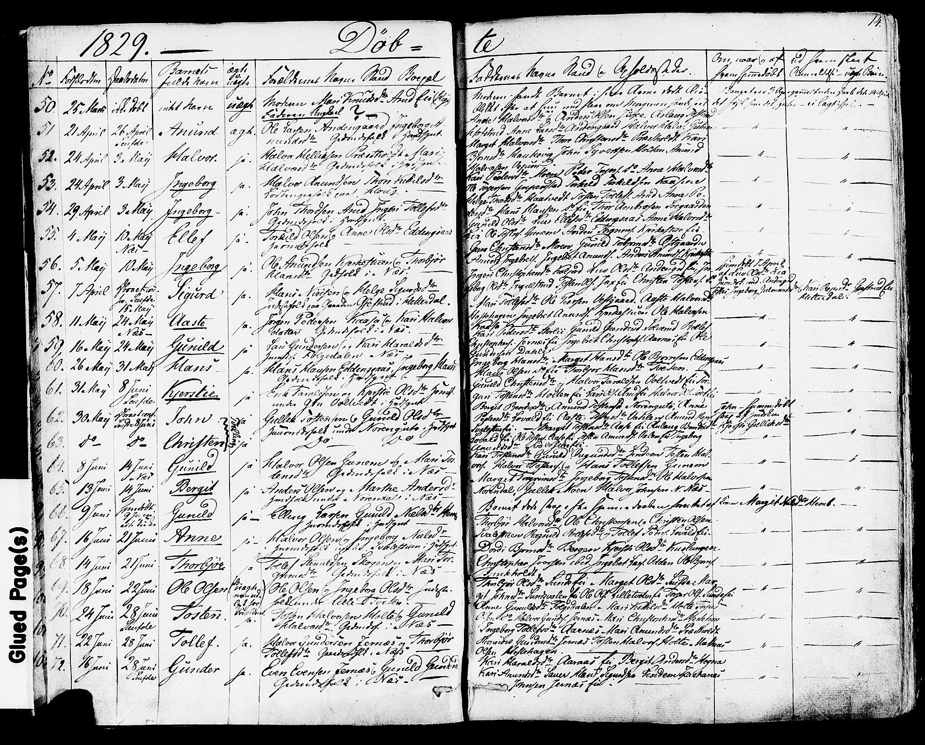 Sauherad kirkebøker, AV/SAKO-A-298/F/Fa/L0006: Parish register (official) no. I 6, 1827-1850, p. 14