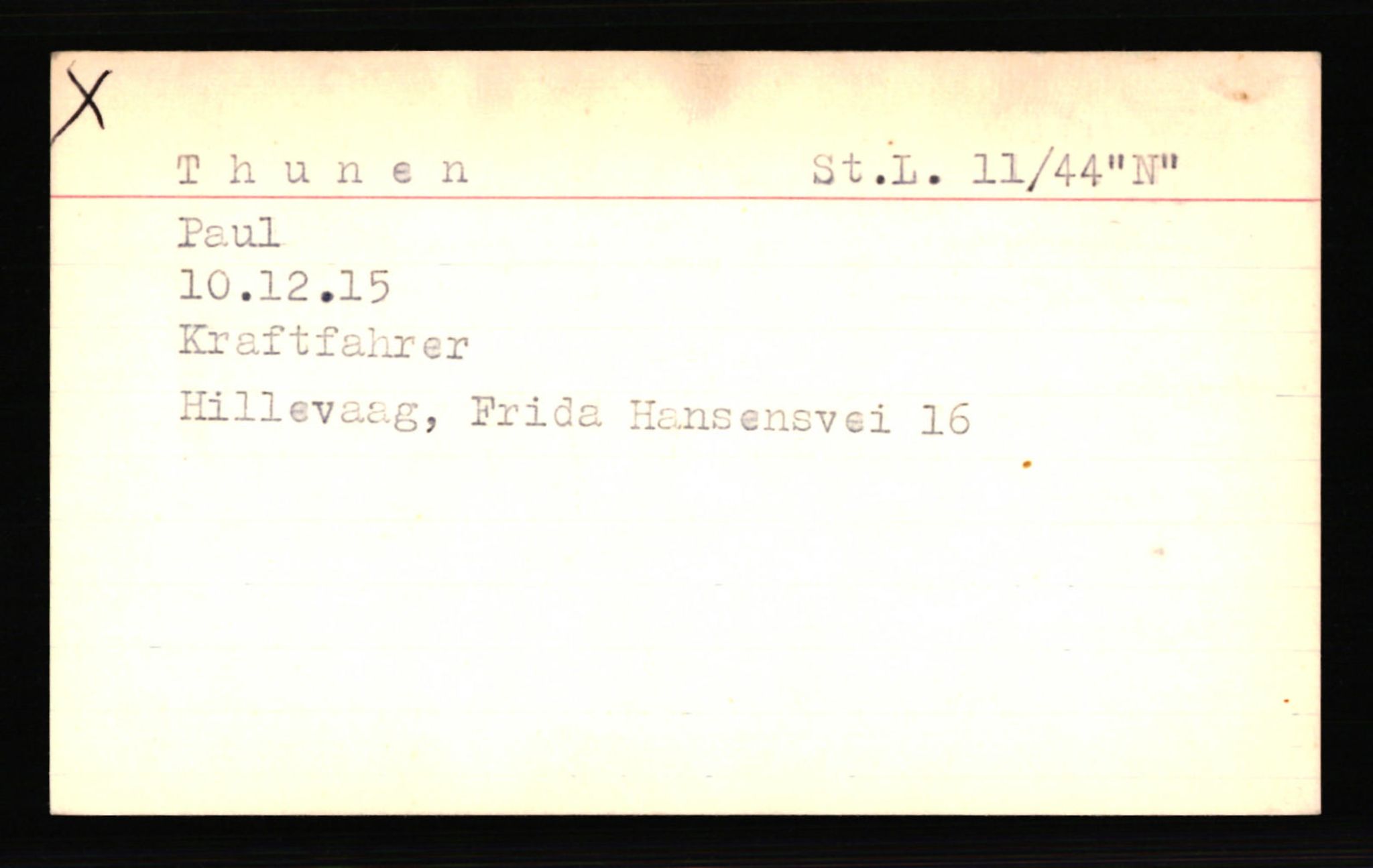 SS- und Polizeigericht Nord (IX), AV/RA-RAFA-3182/0001/C/Ca/L0007: kartotekkort for personer alfabetisk på etternavn: T-Å, 1940-1945, p. 92