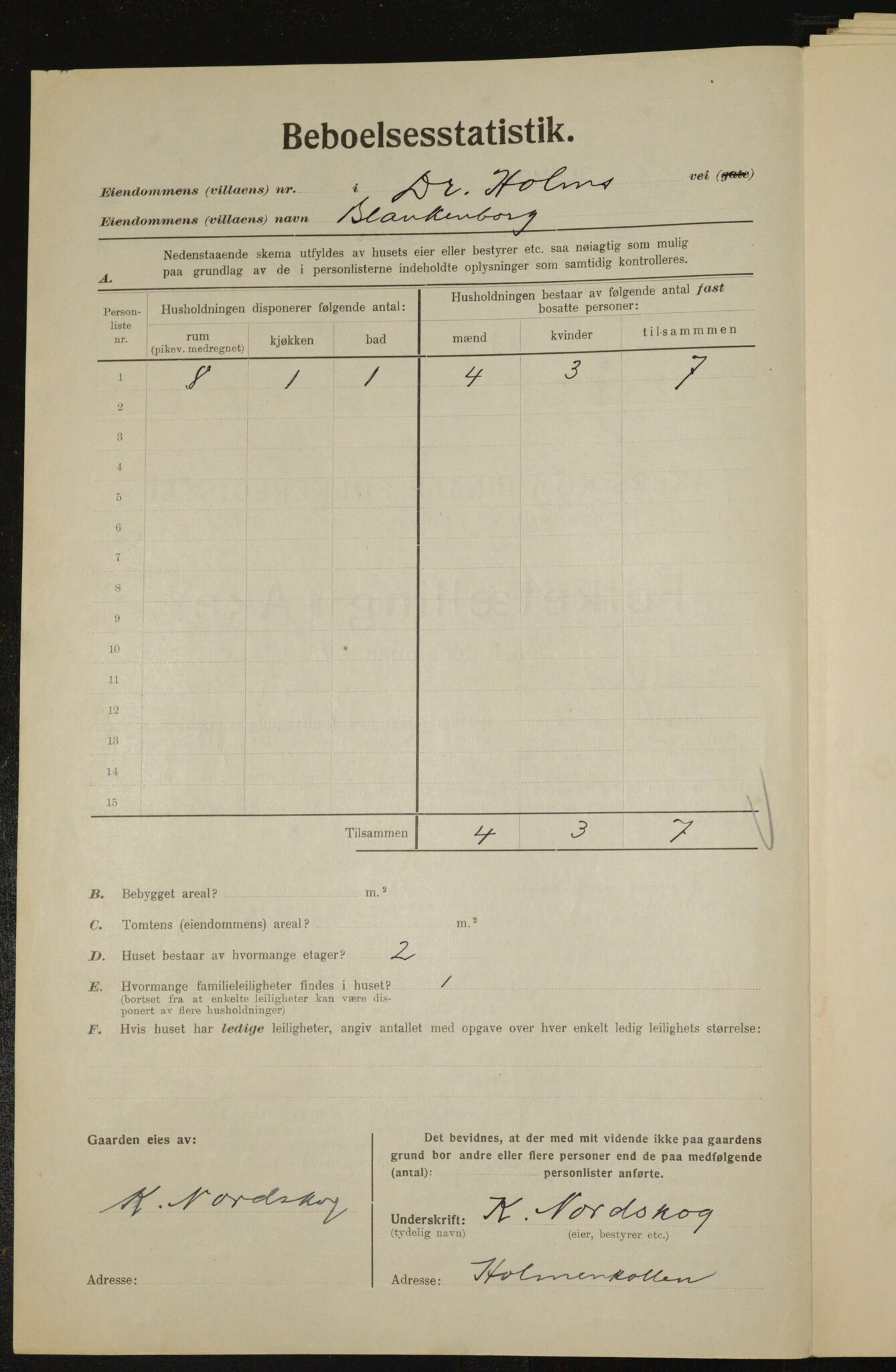 , Municipal Census 1923 for Aker, 1923, p. 11632