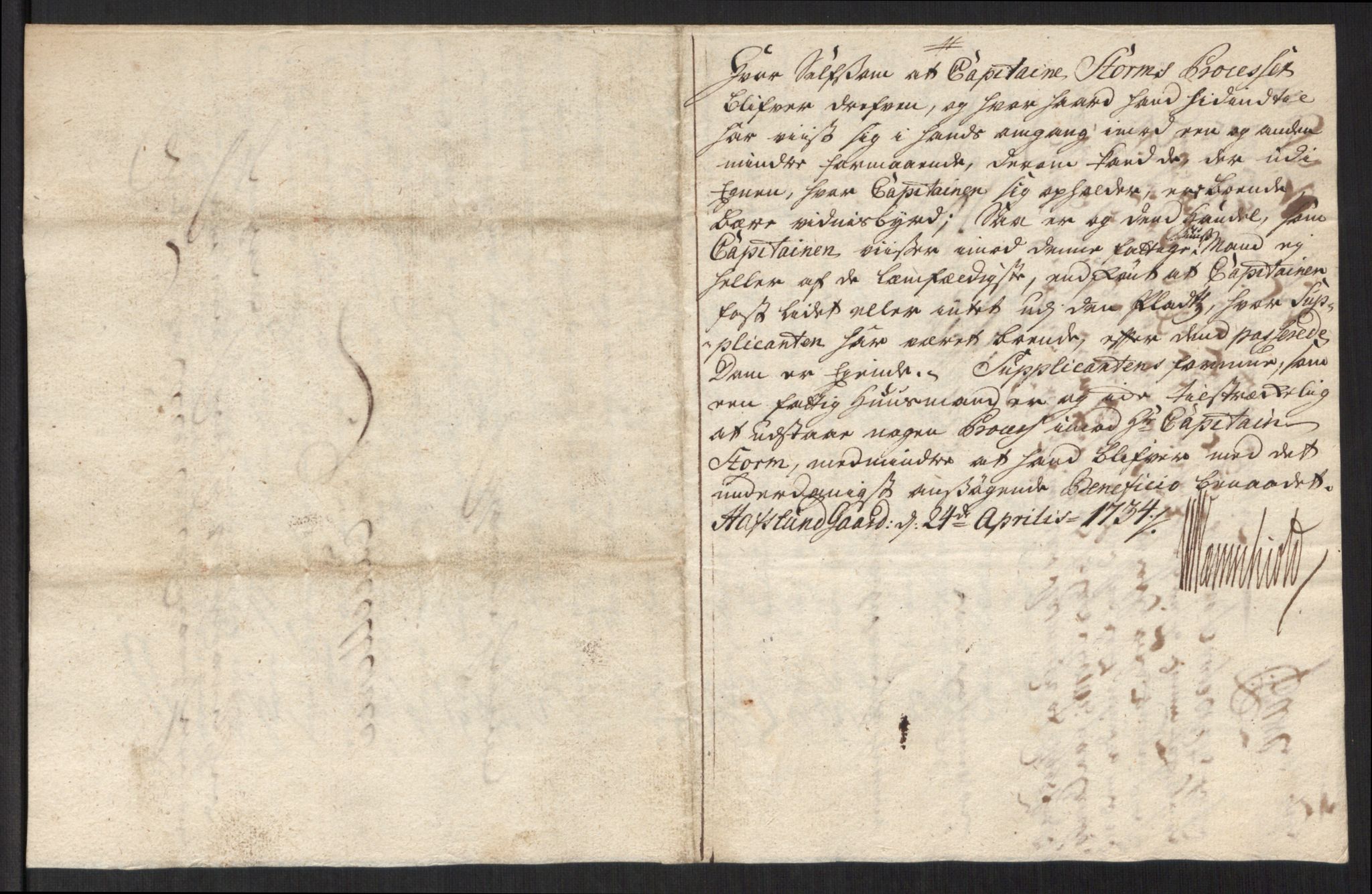 Stattholderembetet 1572-1771, AV/RA-EA-2870/Ef/L0107: Brev fra embetsmenn og andre, 1733-1734, p. 231