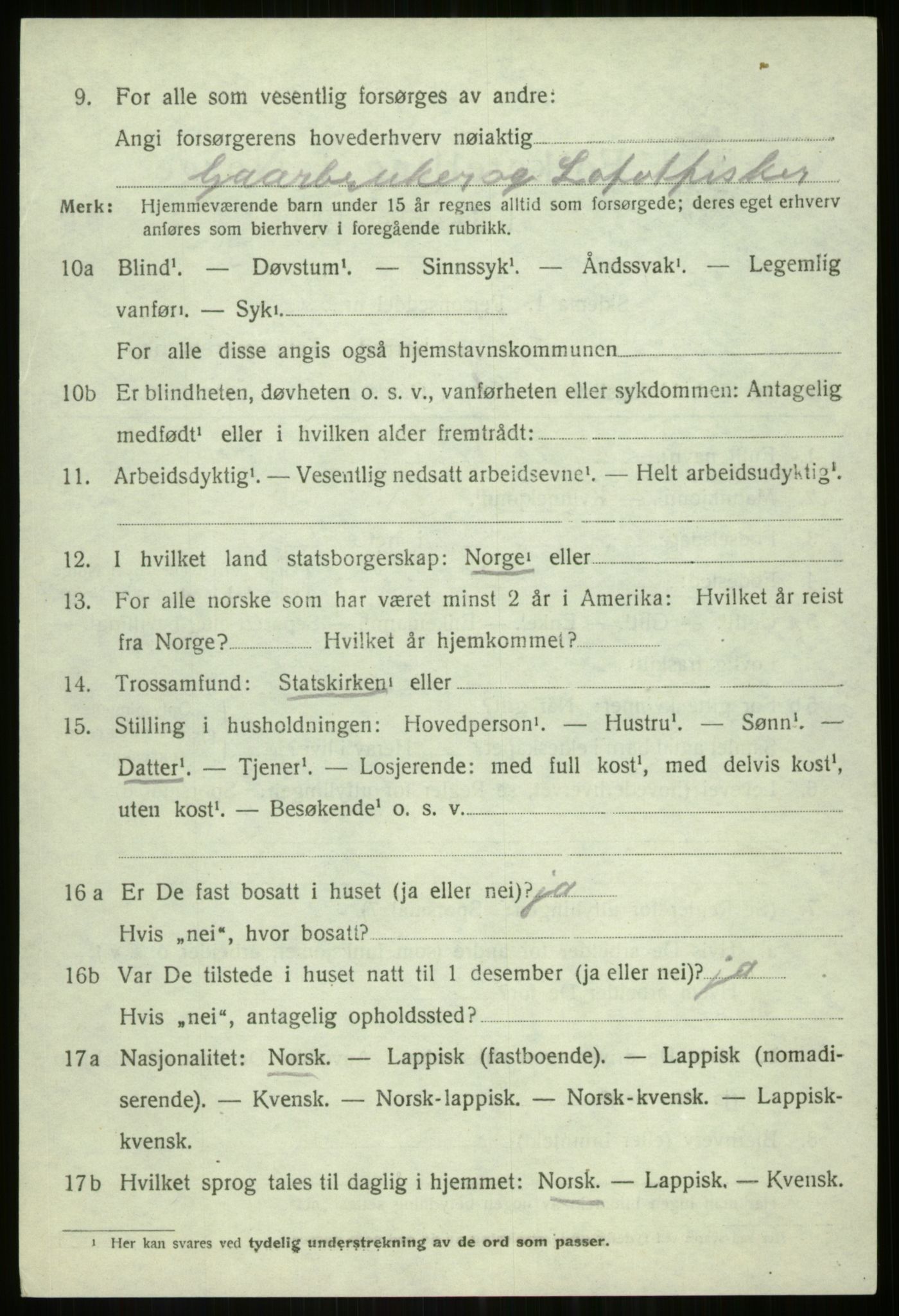 SATØ, 1920 census for Tromsøysund, 1920, p. 9377