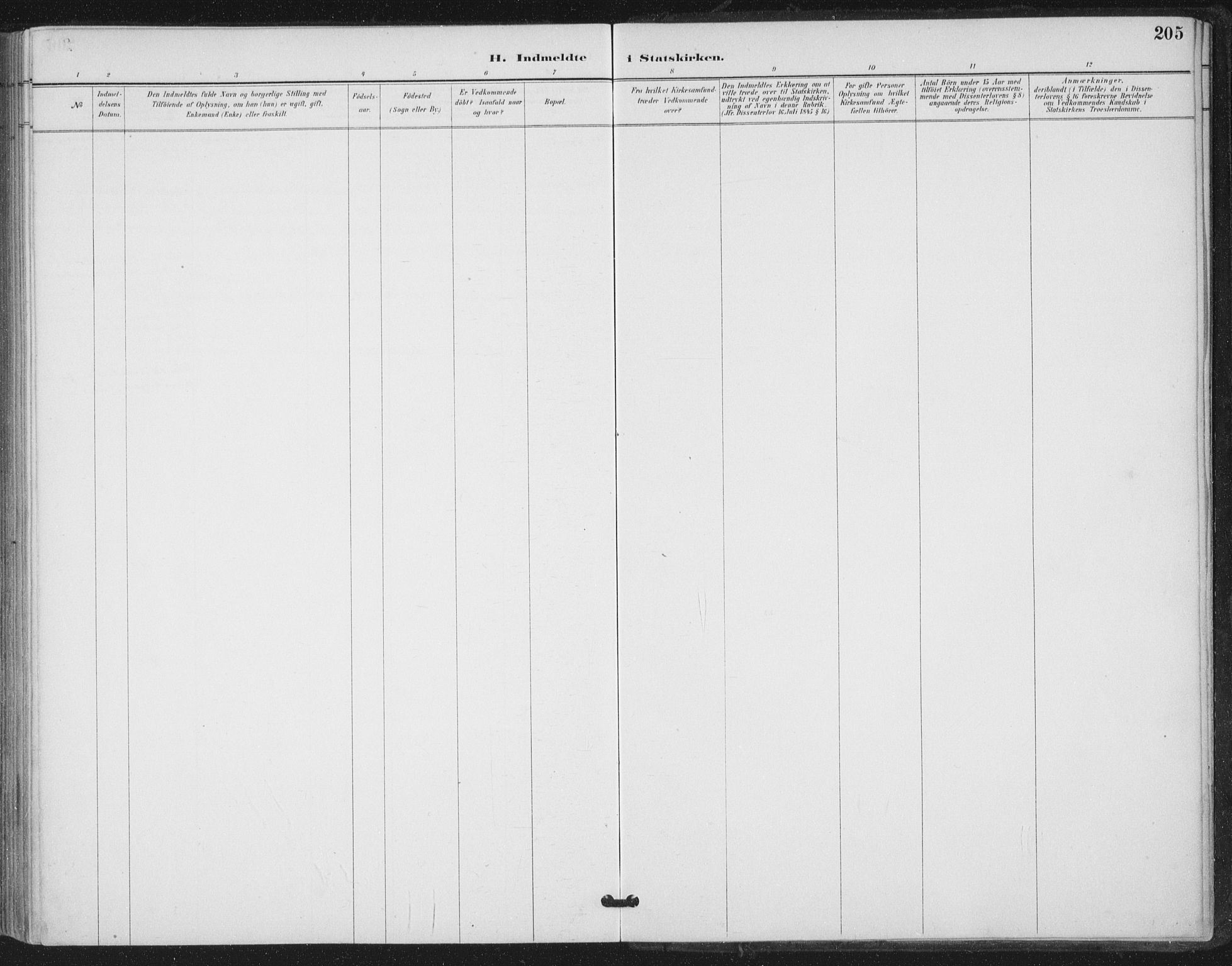 Ministerialprotokoller, klokkerbøker og fødselsregistre - Nord-Trøndelag, SAT/A-1458/780/L0644: Parish register (official) no. 780A08, 1886-1903, p. 205