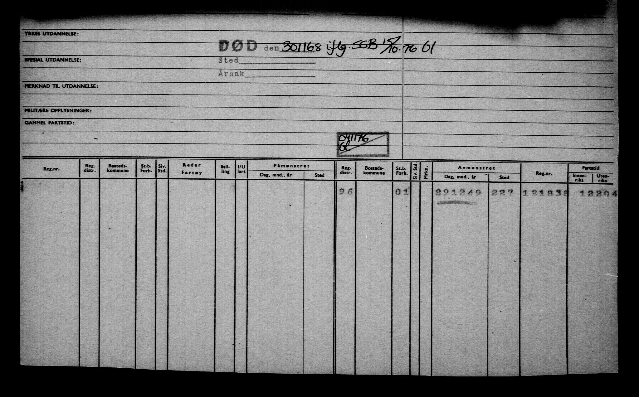 Direktoratet for sjømenn, AV/RA-S-3545/G/Gb/L0190: Hovedkort, 1921, p. 102