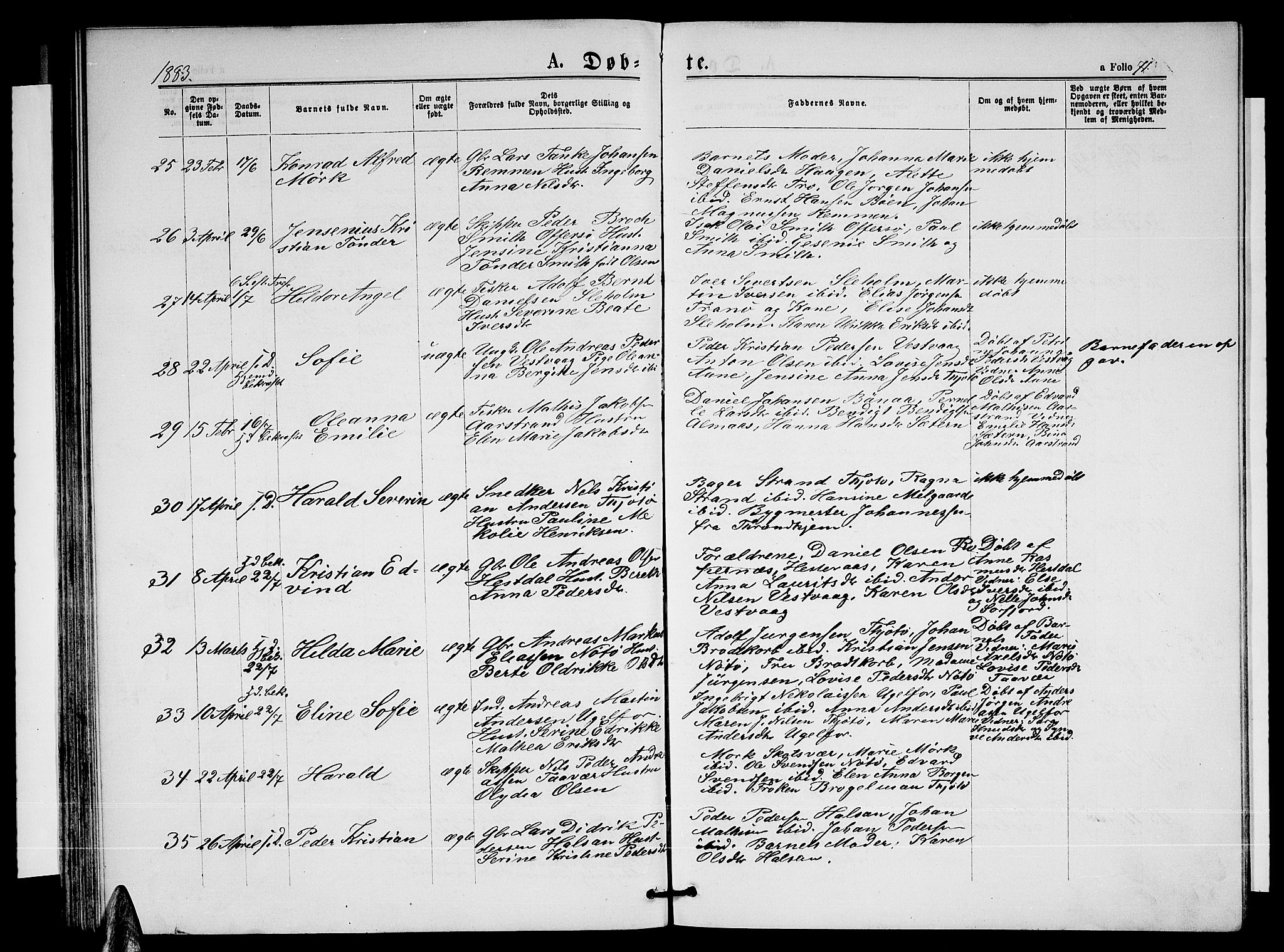 Ministerialprotokoller, klokkerbøker og fødselsregistre - Nordland, AV/SAT-A-1459/817/L0267: Parish register (copy) no. 817C02, 1870-1883, p. 71