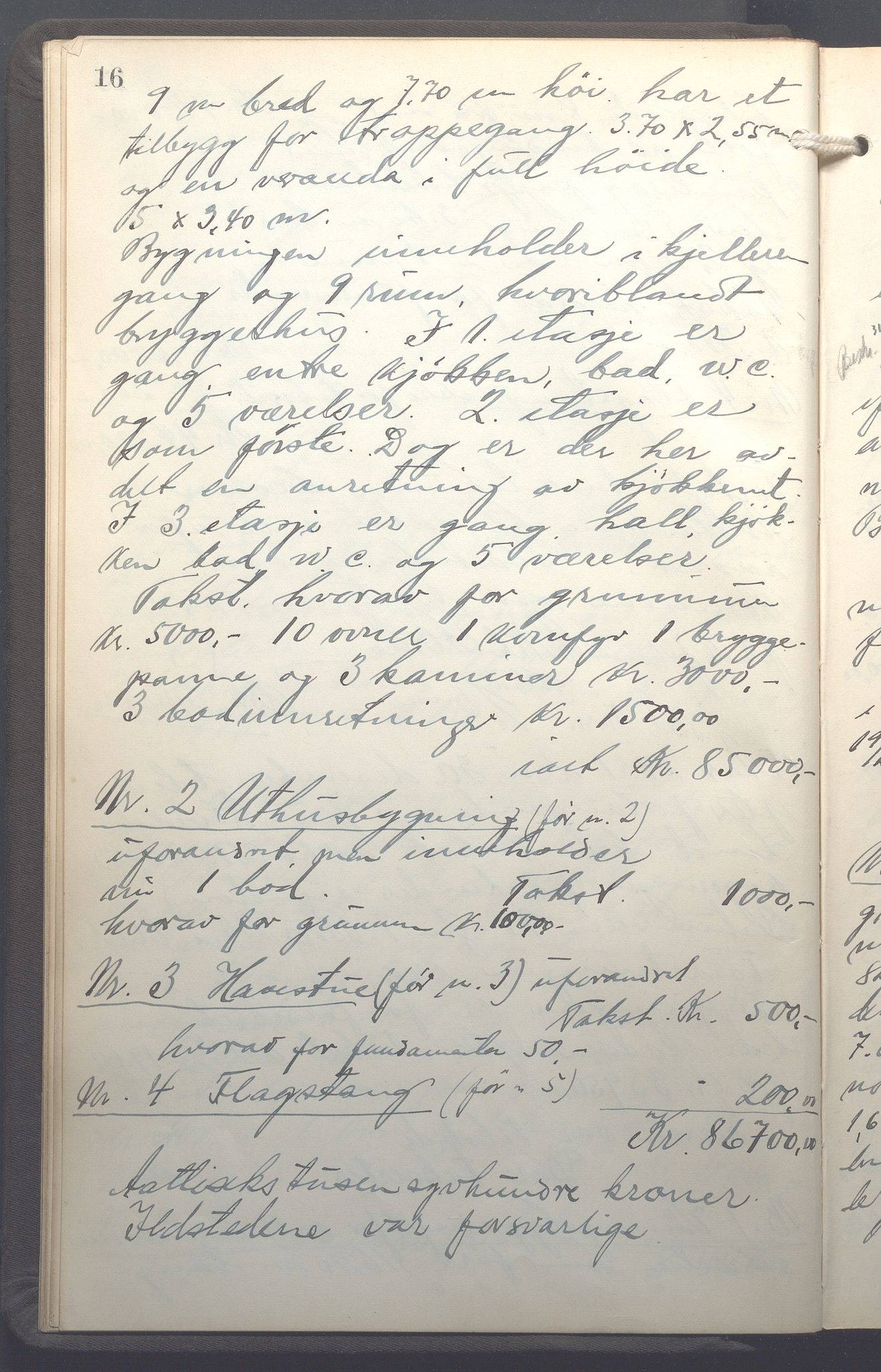 Lensmennene i Aker, OBA/A-10133/F/Fb/L0004: Branntakstprotokoll, 1931-1937, p. 16