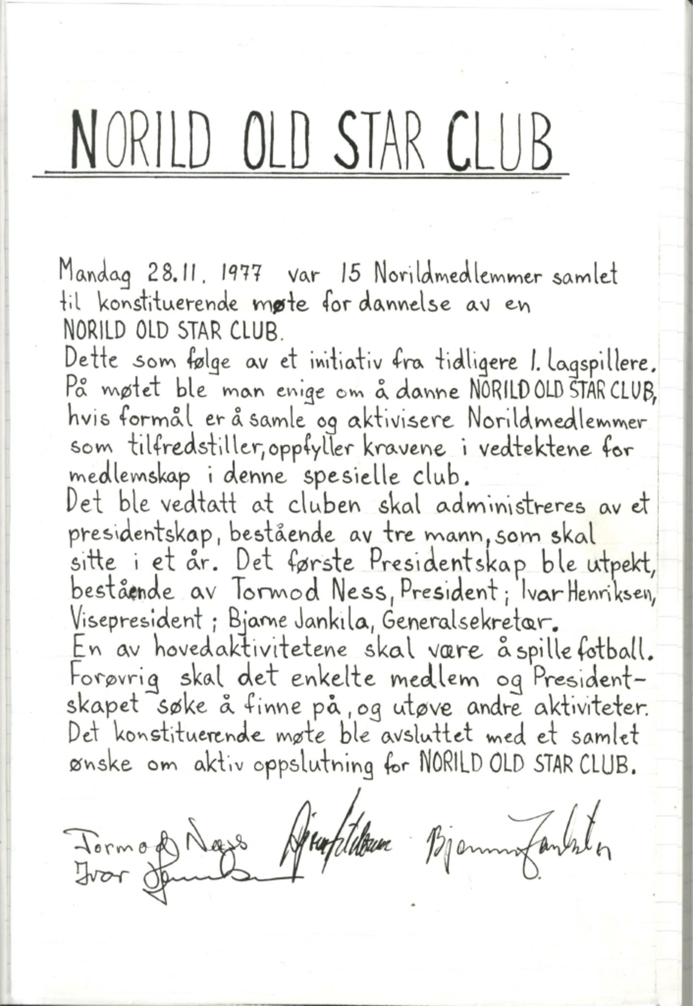 Norild Old Star Club, FMFB/A-1039/A/L0002: Møteprotokoll, 1990-1992, p. 5