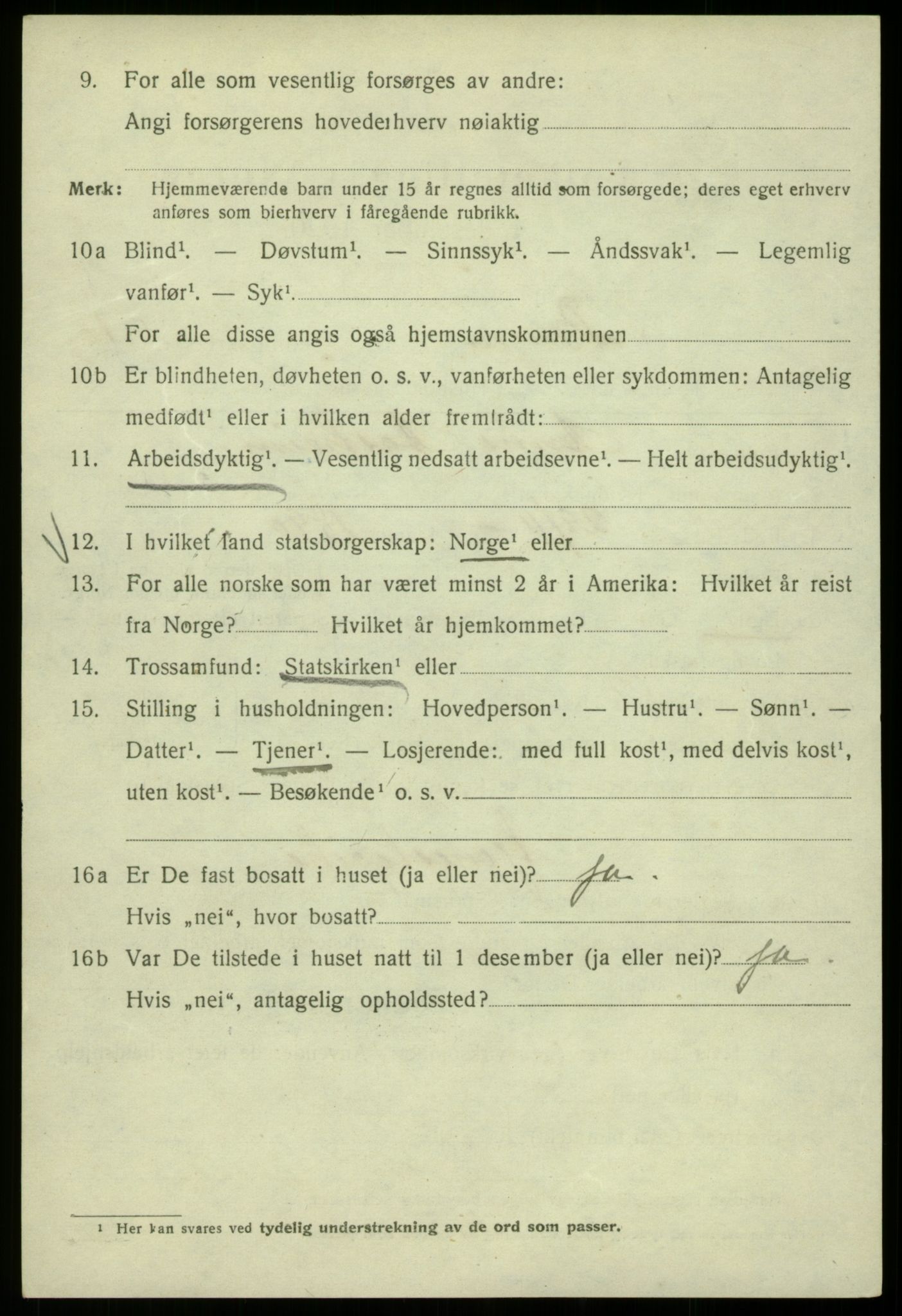 SAB, 1920 census for Bergen, 1920, p. 71388