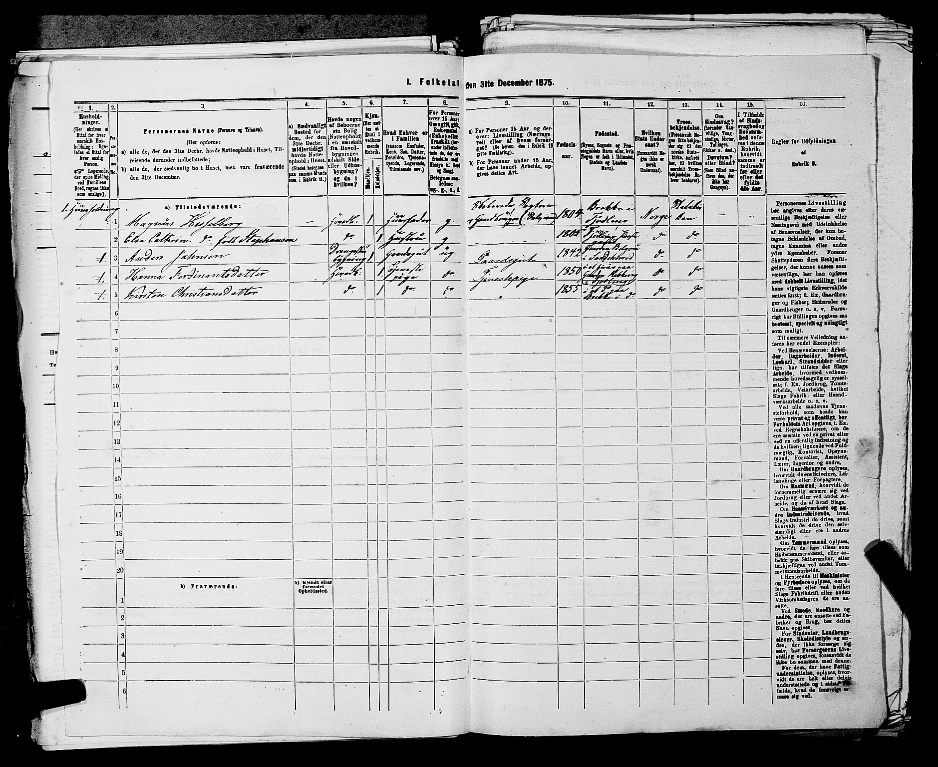 SAKO, 1875 census for 0725P Tjølling, 1875, p. 387