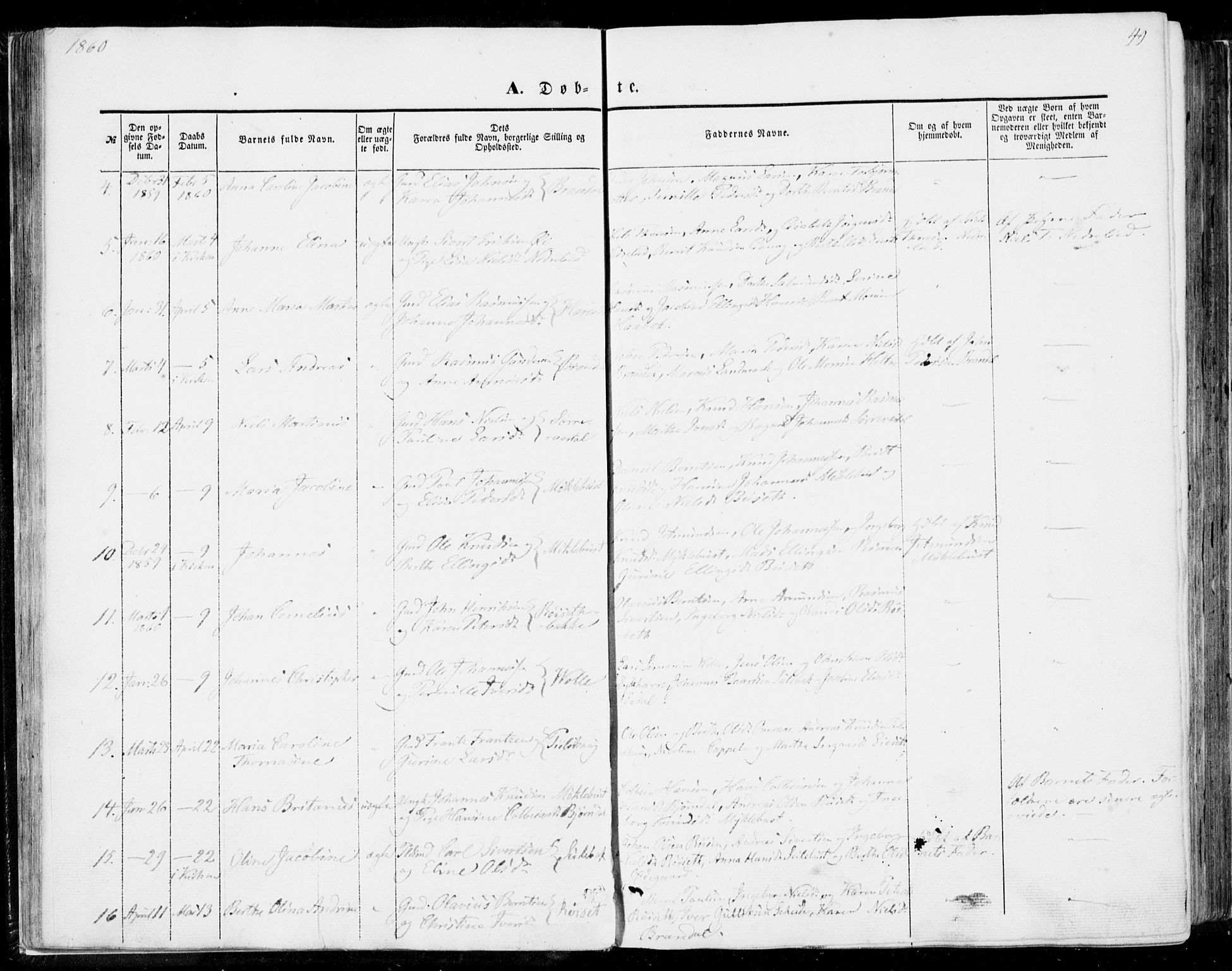 Ministerialprotokoller, klokkerbøker og fødselsregistre - Møre og Romsdal, SAT/A-1454/510/L0121: Parish register (official) no. 510A01, 1848-1877, p. 40