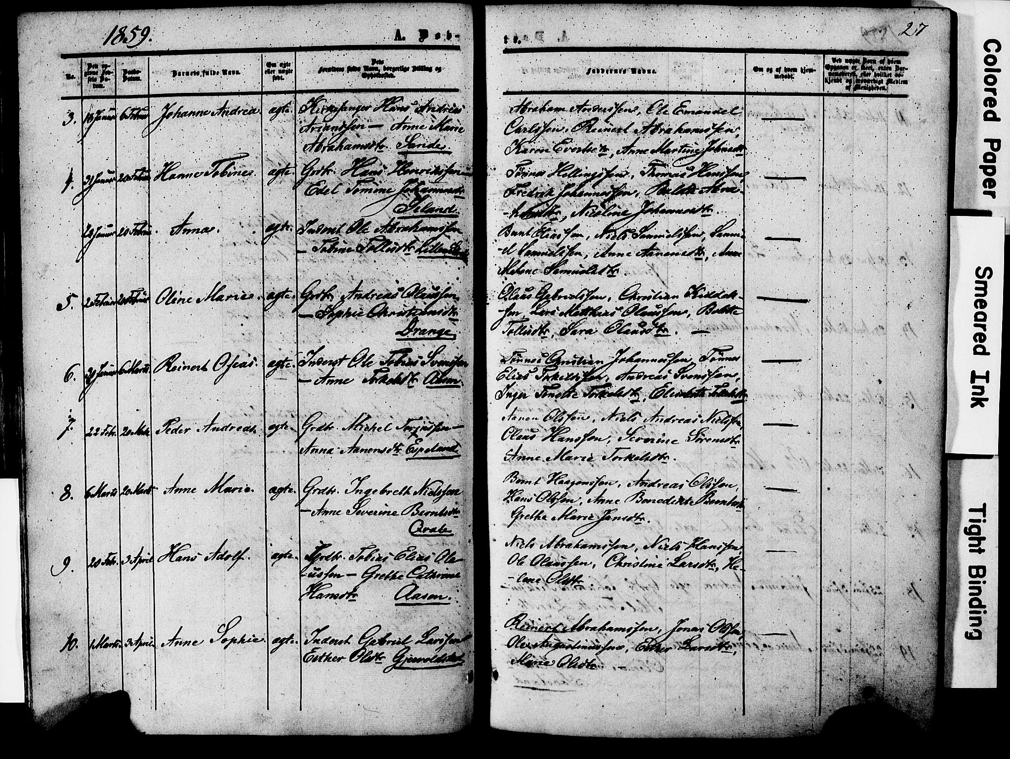 Herad sokneprestkontor, AV/SAK-1111-0018/F/Fa/Faa/L0005: Parish register (official) no. A 5, 1853-1886, p. 27