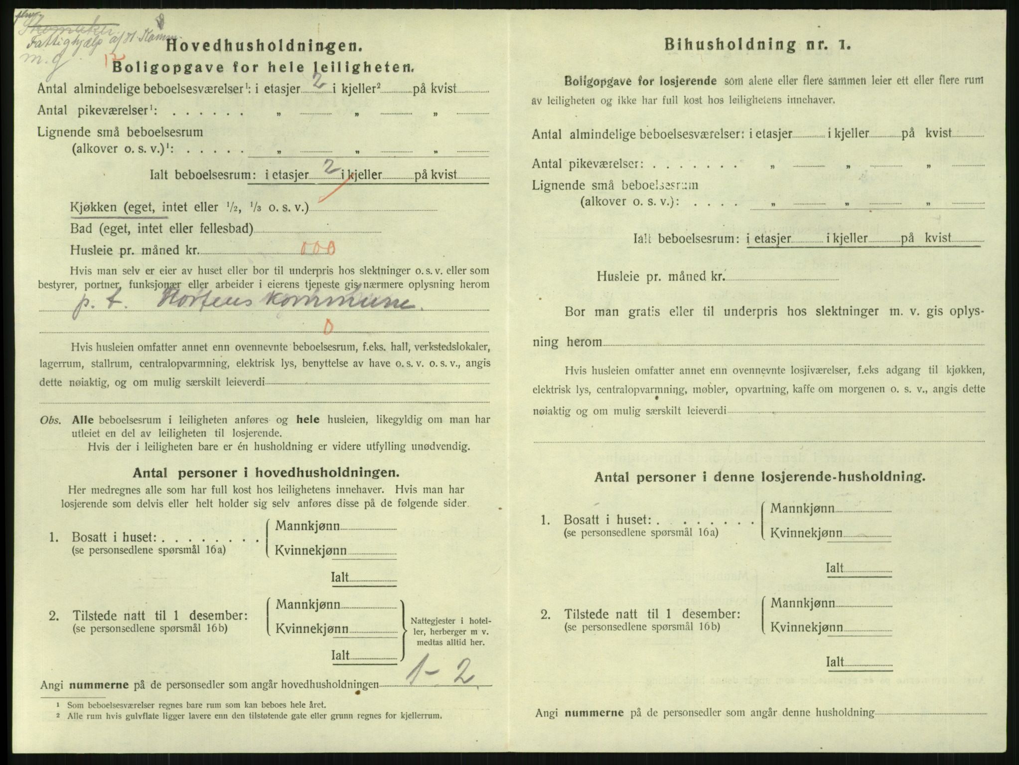 SAKO, 1920 census for Horten, 1920, p. 7076