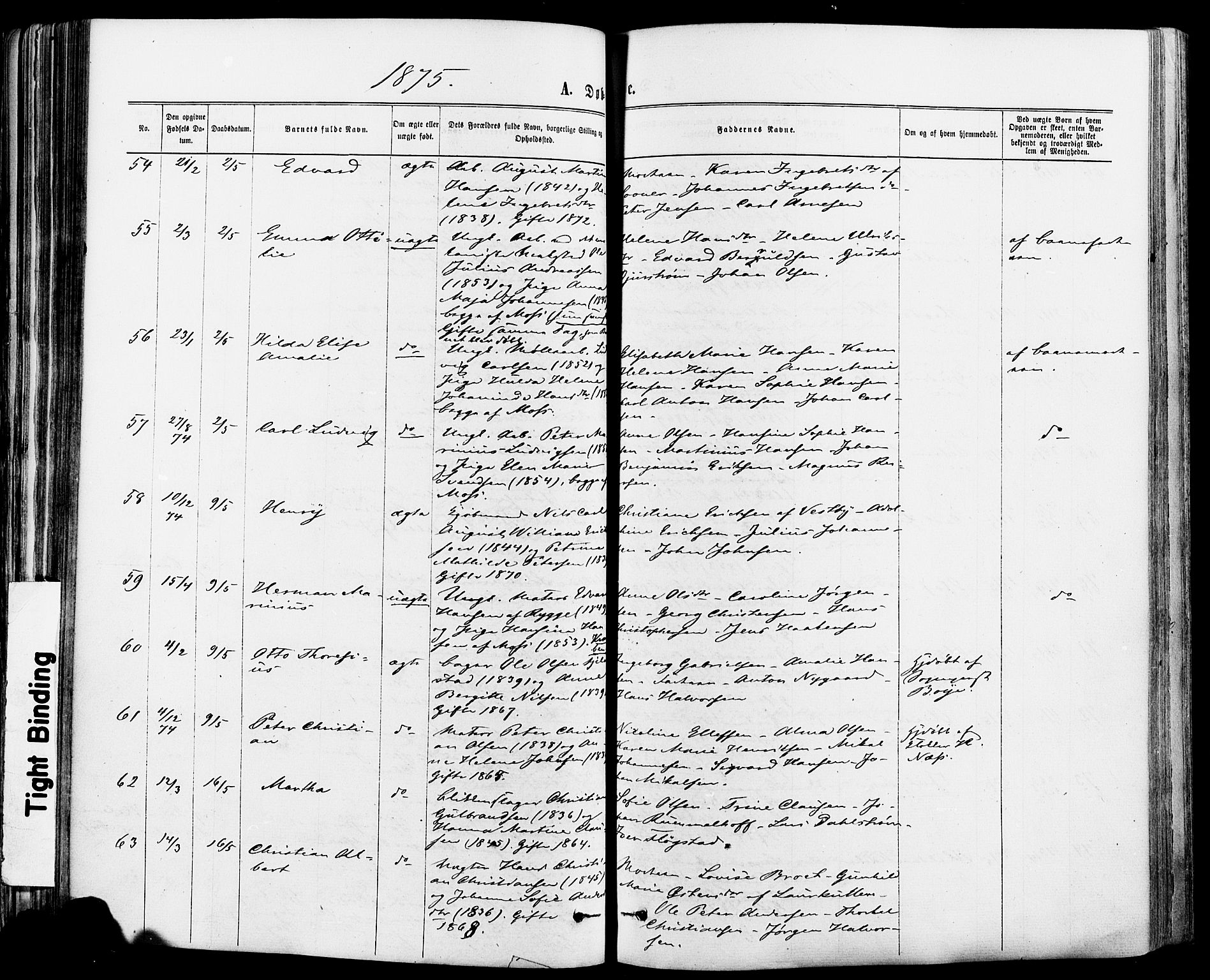 Moss prestekontor Kirkebøker, AV/SAO-A-2003/F/Fa/L0010: Parish register (official) no. I 10, 1870-1877